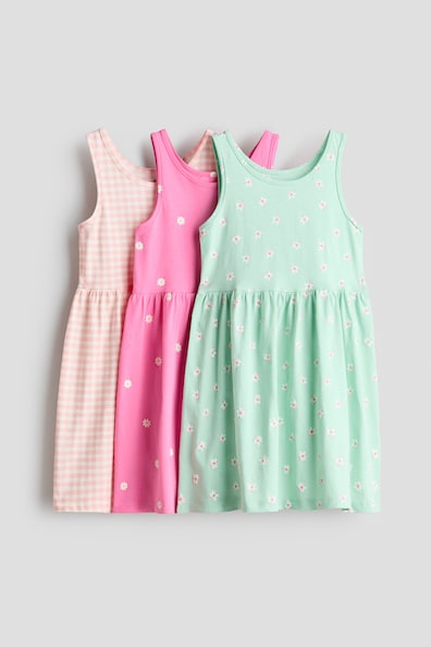 プリントコットンワンピース 3枚セット