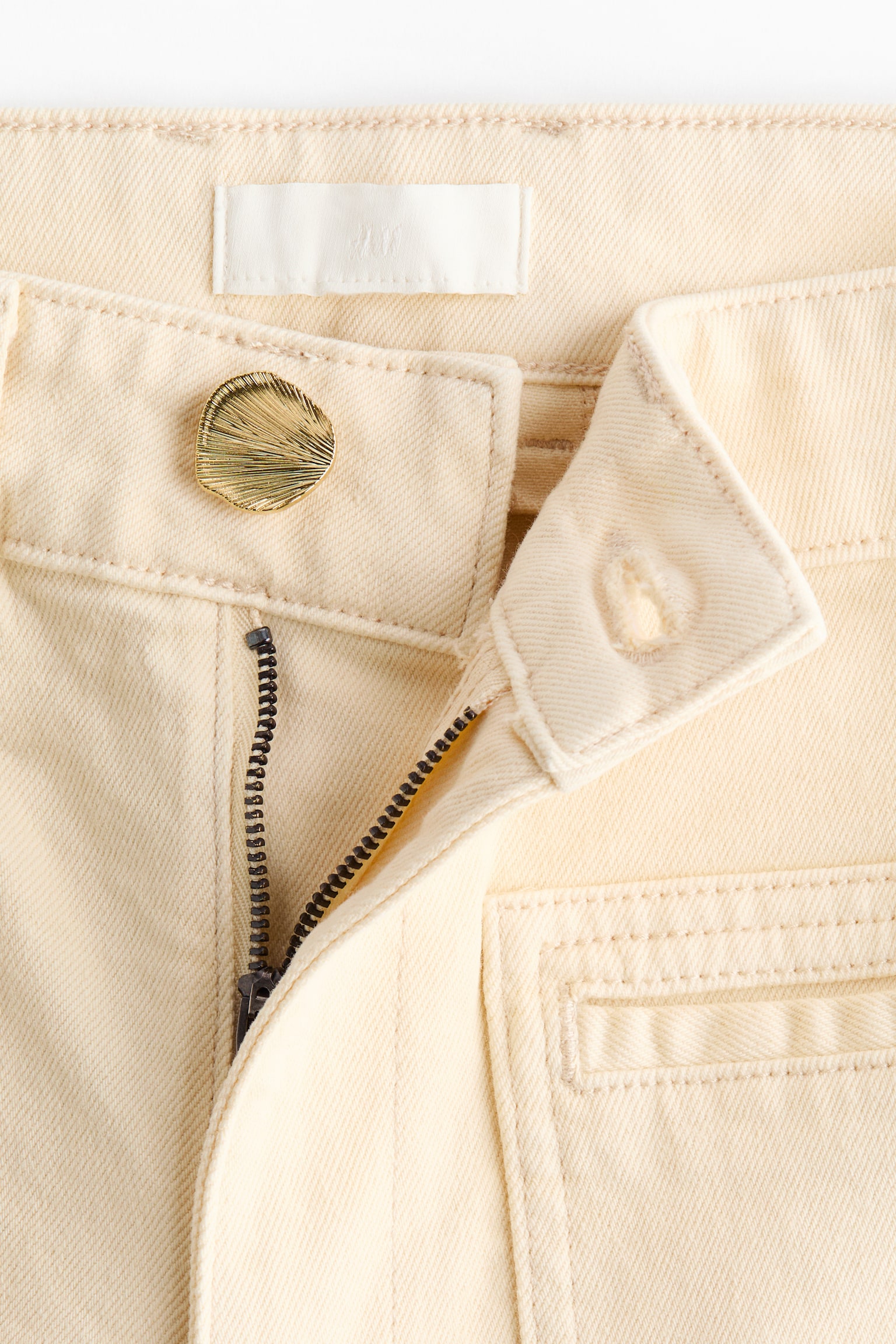 Wide High Jeans - Pale yellow - 2