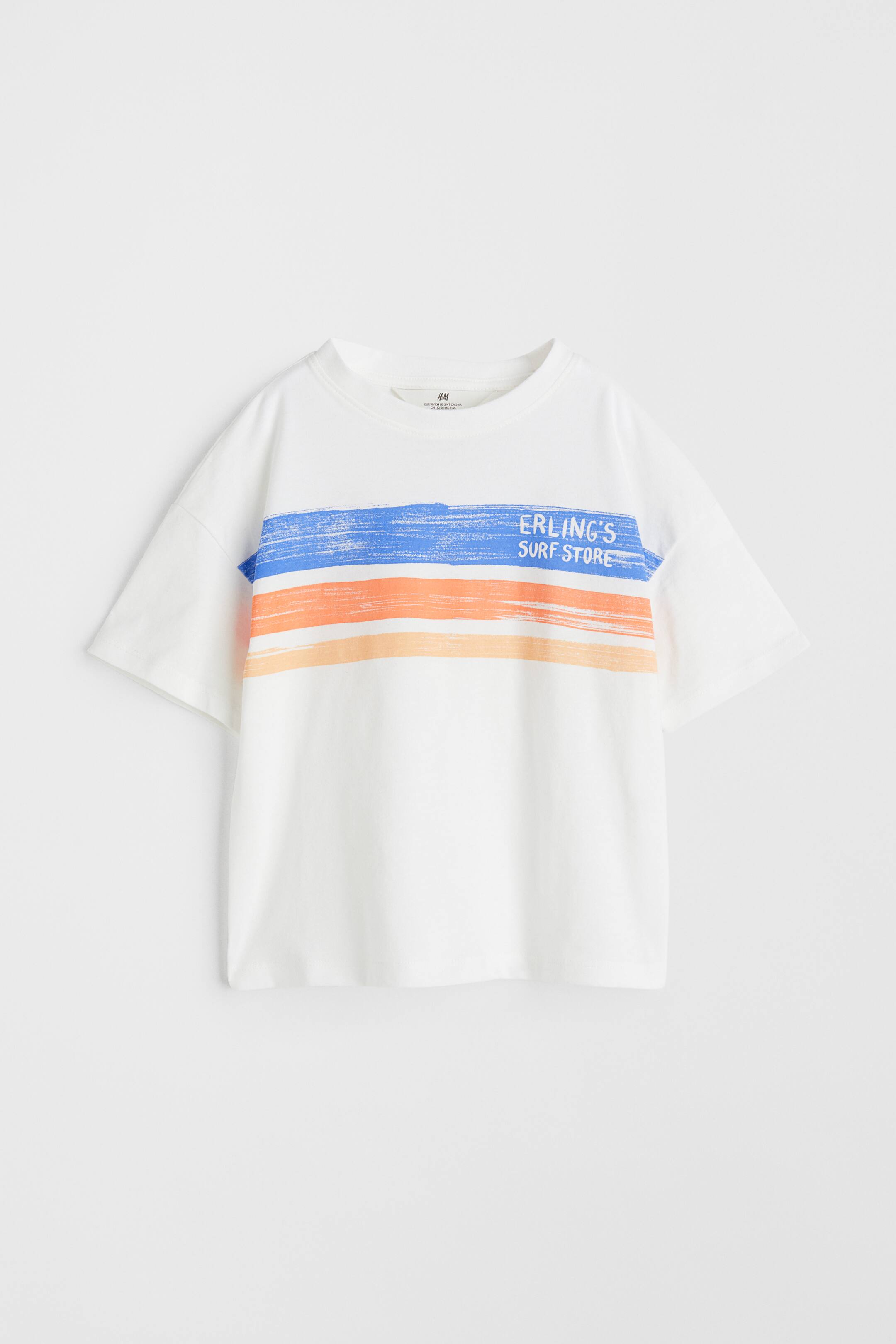 查看大圖: 加大碼T恤 - 白色/Erling’s Surf Store - Kids | H&M 1