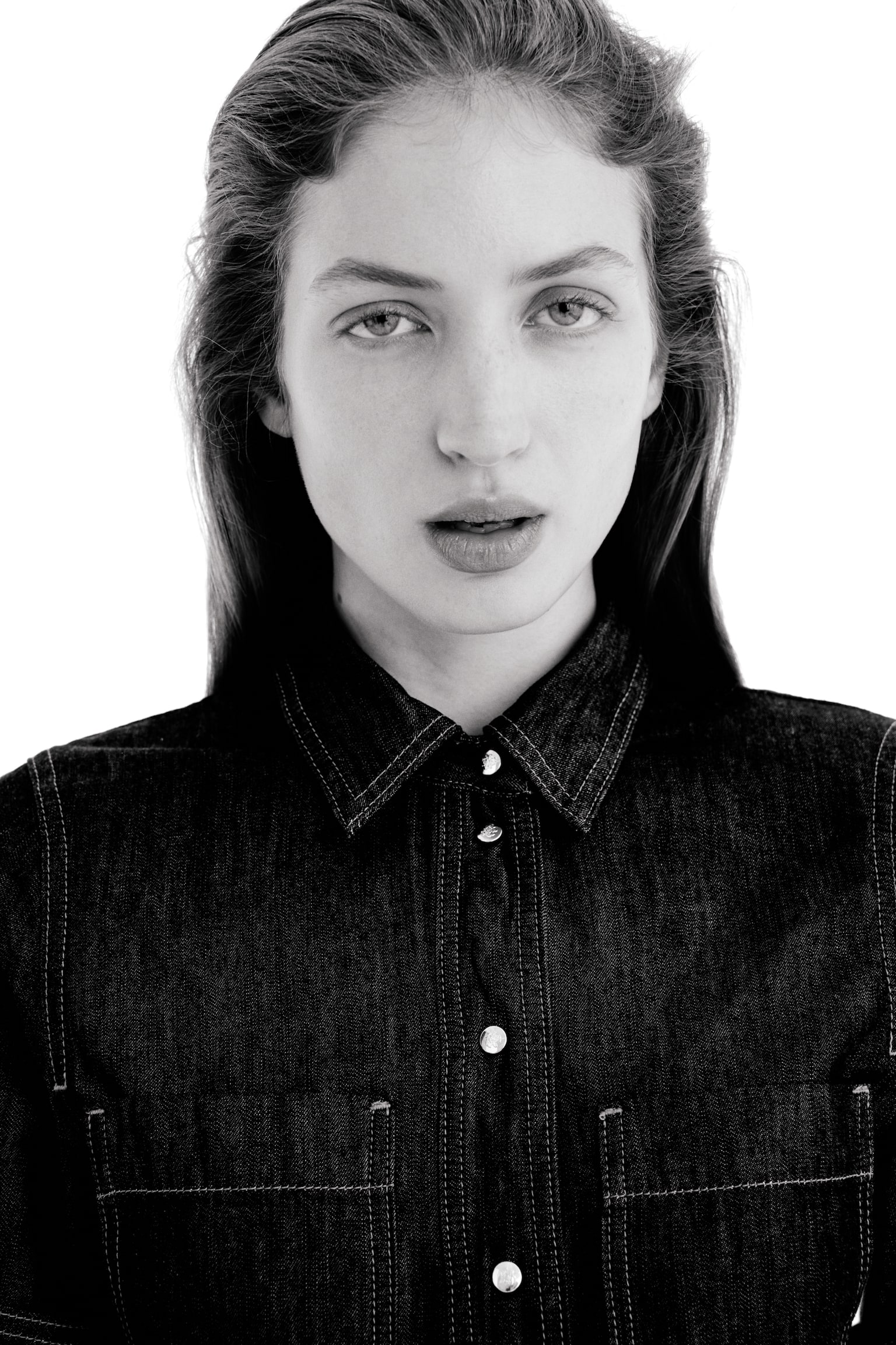 שמלת חולצה מג'ינס - כחול ג'ינס כהה/כחול ג'ינס - 5