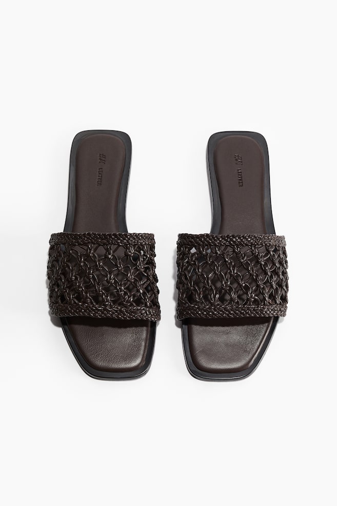 Leather sandals - Dark brown - 1