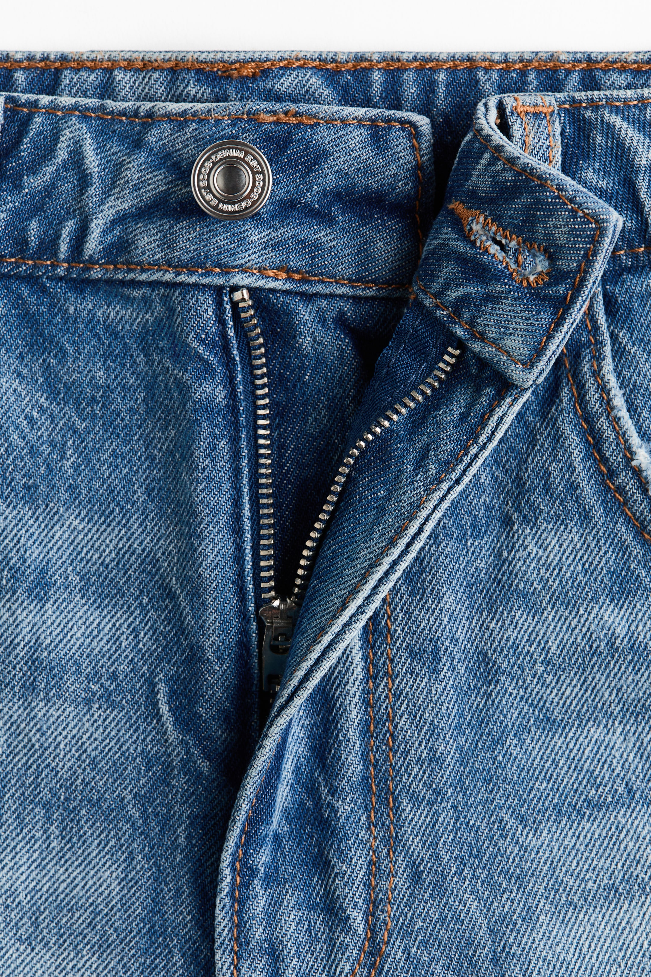 Distressed-Look Denim Shorts