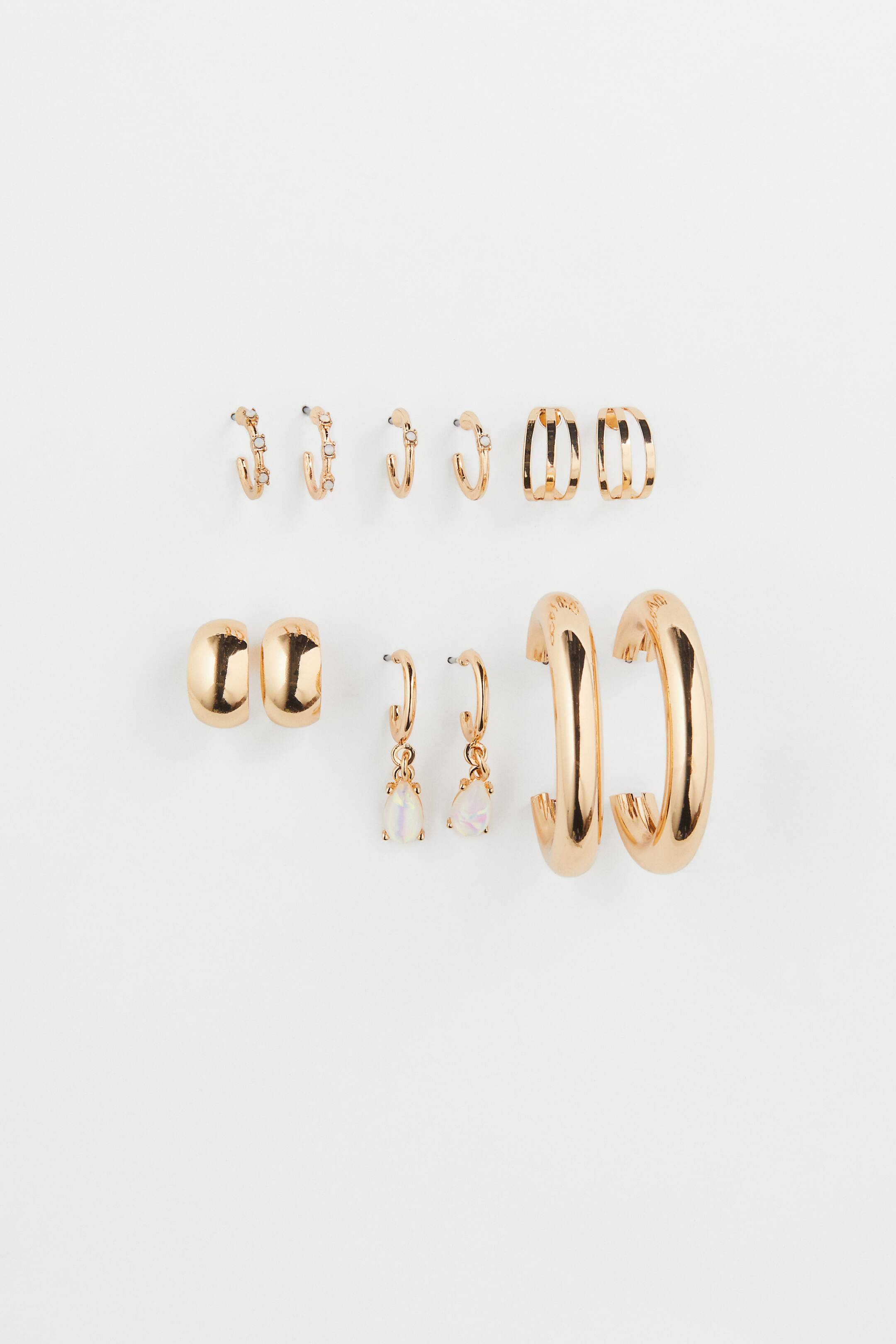 View larger image: 6-pack earrings and studs - Gold-coloured - Ladies | H&M 1