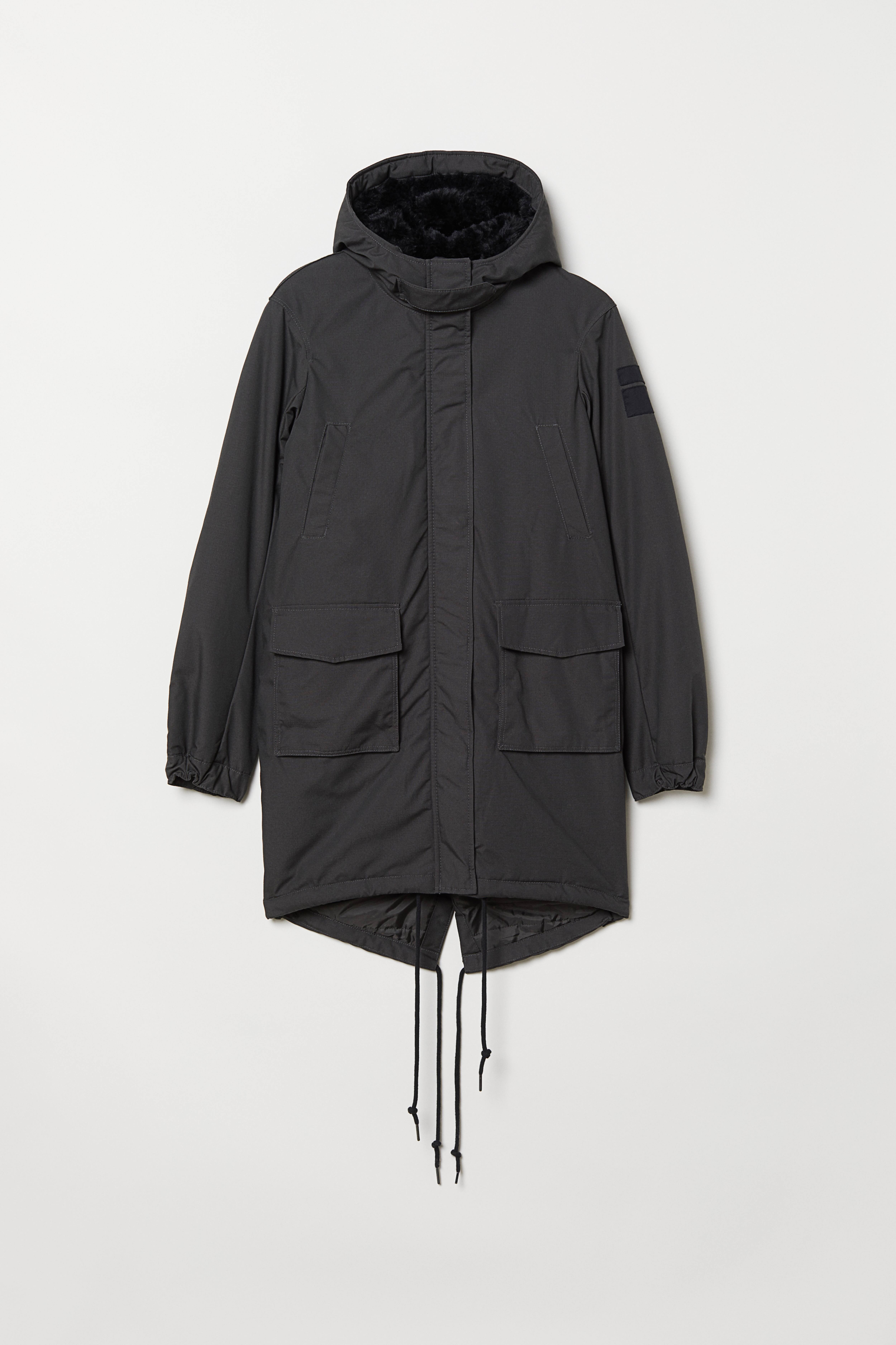 H&m padded parka mens best sale