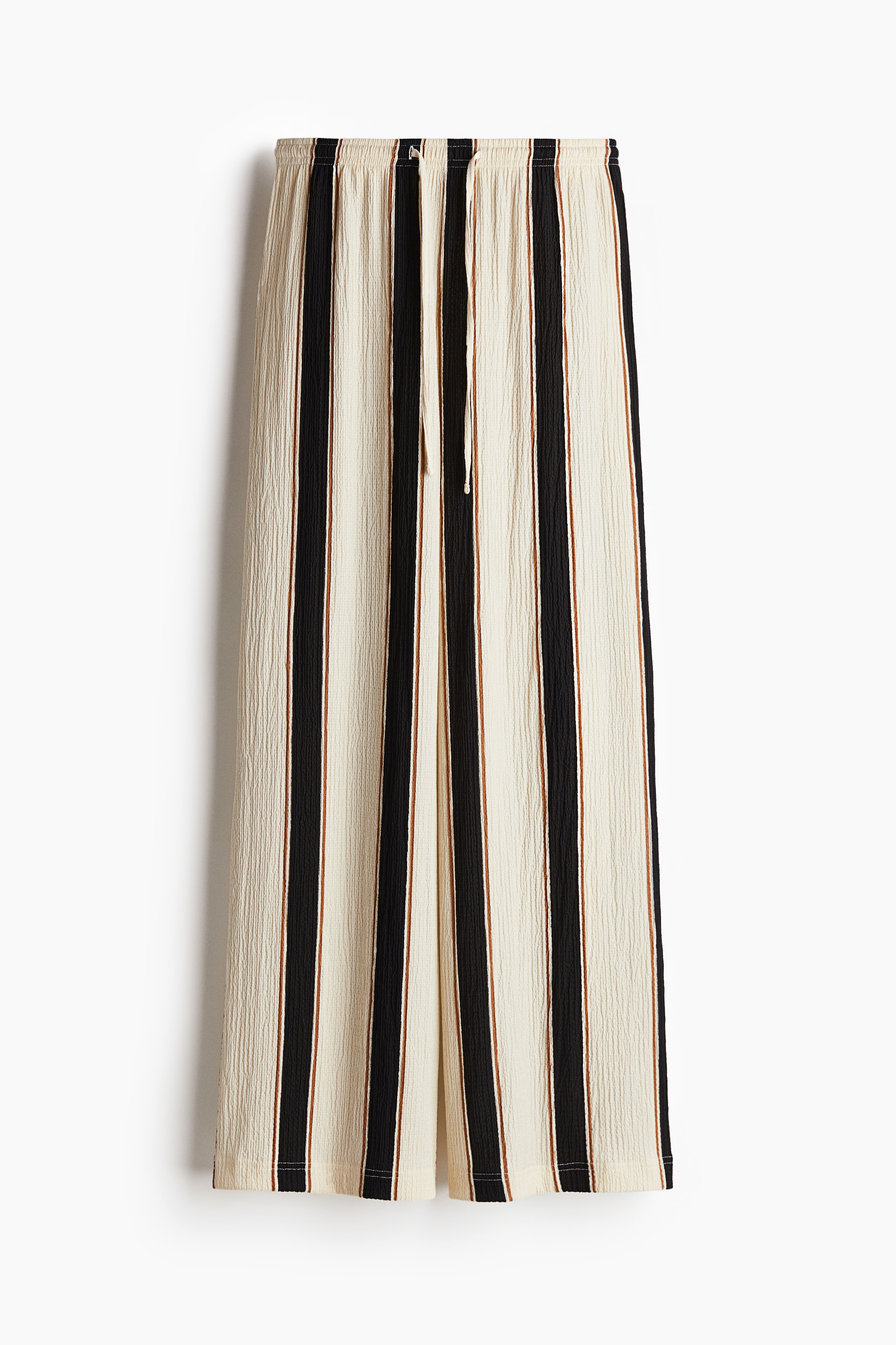 Pantaloni pull-on ampi - Crema/righe/Nero/Beige/Blu/crema fantasia