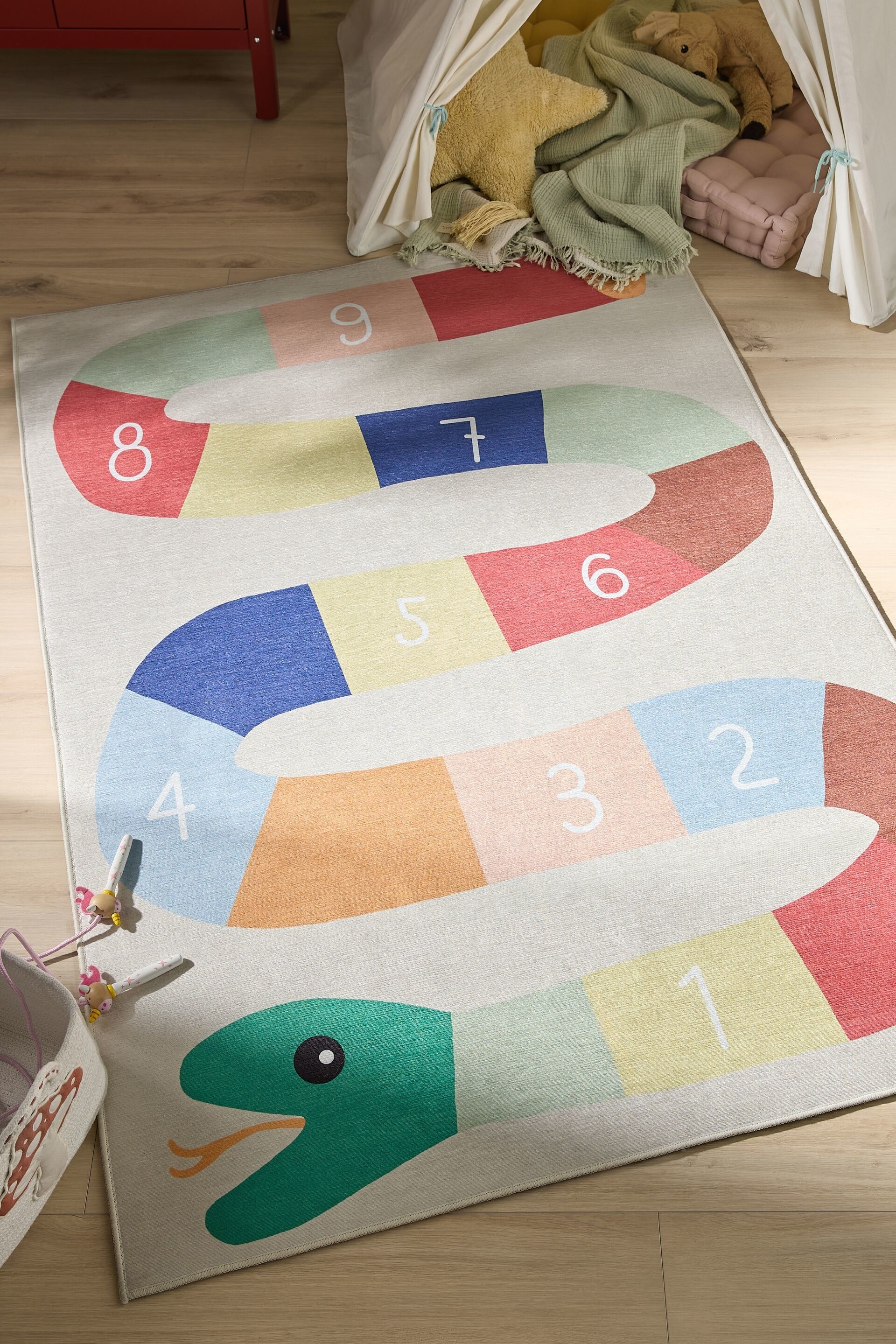 Waschbarer Kinderteppich Pepe - Multicolor