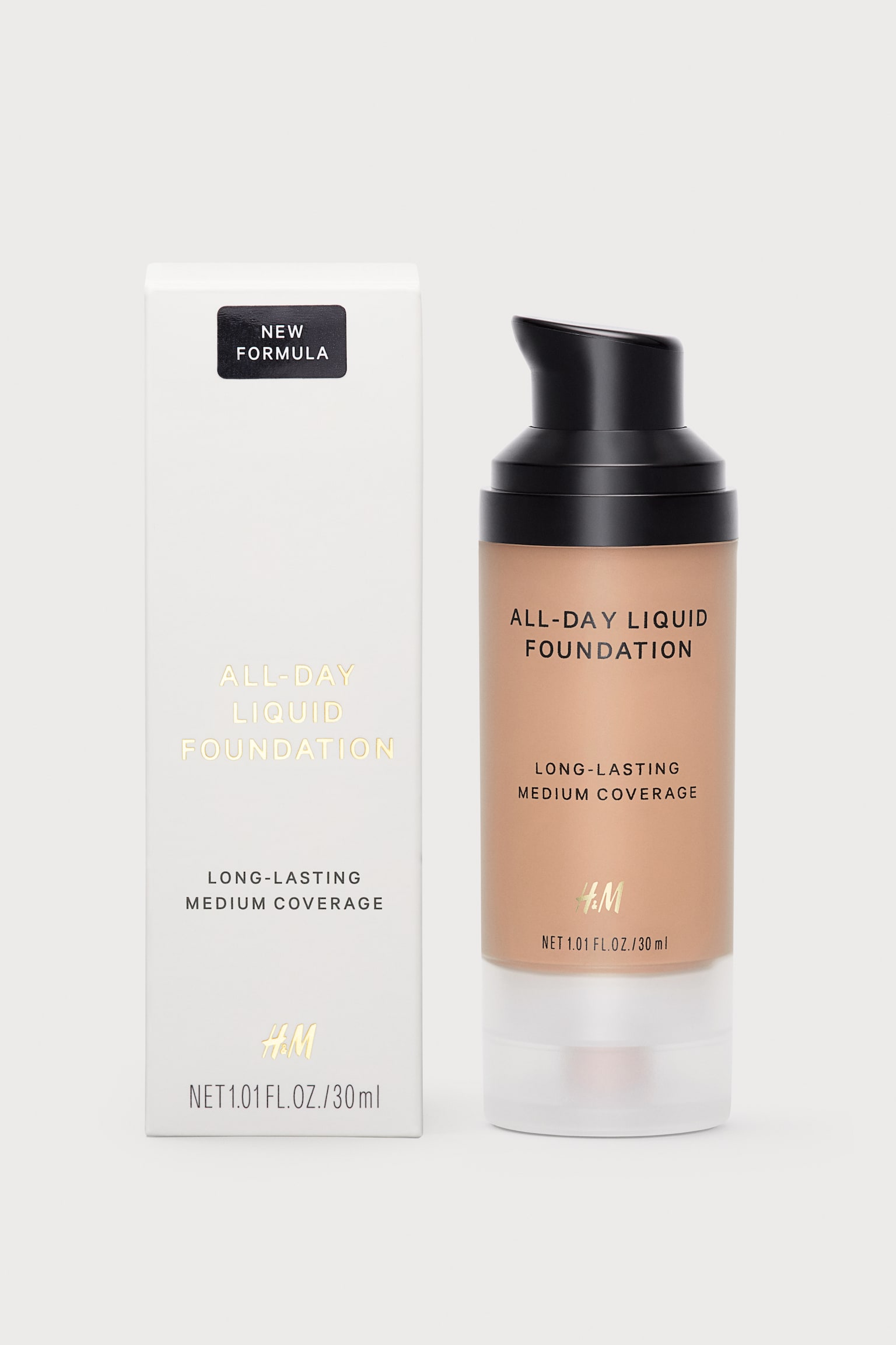 All-day Liquid Foundation - Amber/Soft Sand/Honeycomb/Almond beige/Ivory/Porcelain/Warm beige/Golden Beige/Warm Ivory/Alabaster/Olive/Light Sand/Dark Chocolate/Light Porcelain/Chestnut/Sweet Cacao/Hazelnut/Honey/Carob/Hickory Nut/Hazelwood/Fudge/Cappuccino - 3