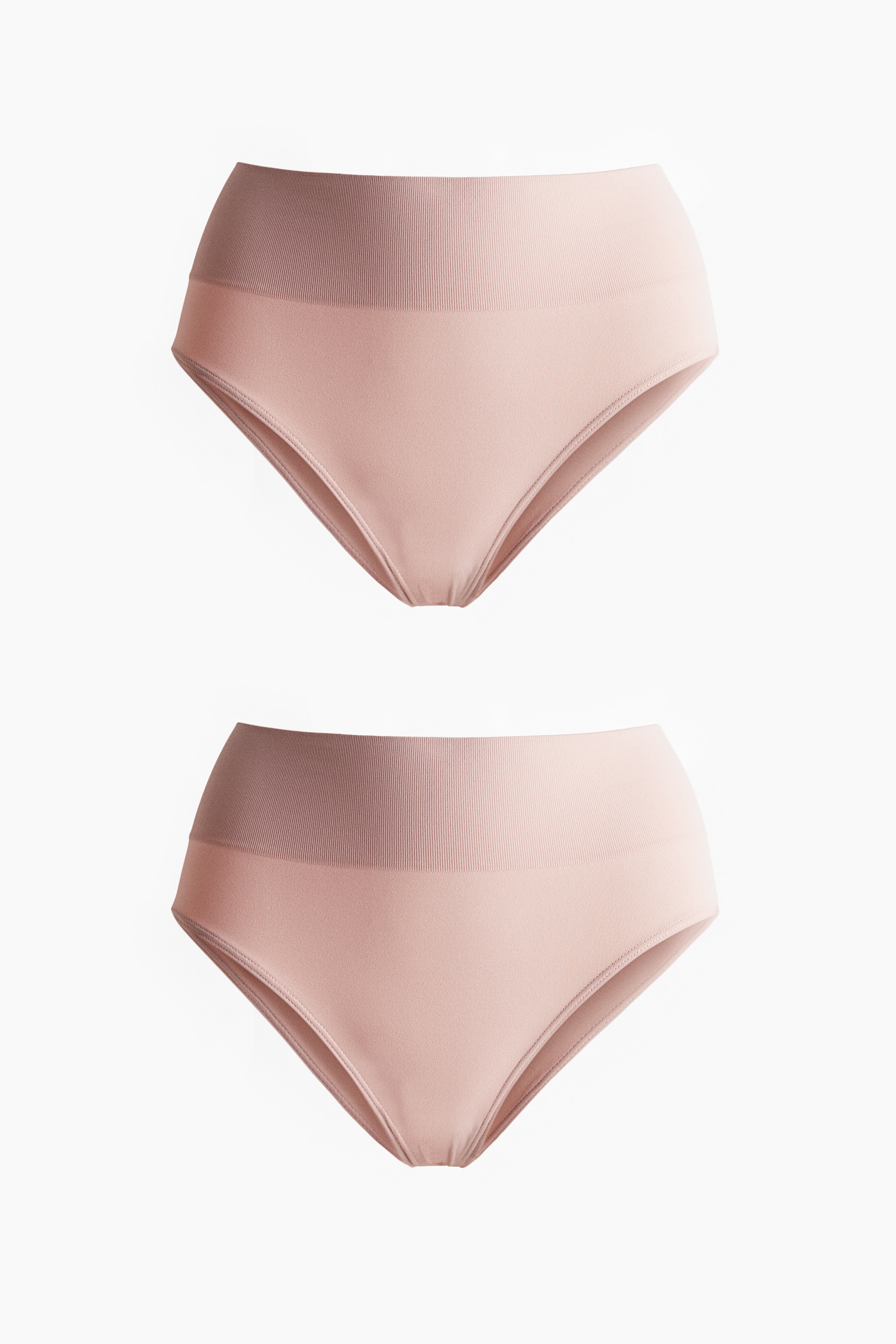 2-pack seamless briefs - Dusty pink/Black/Beige