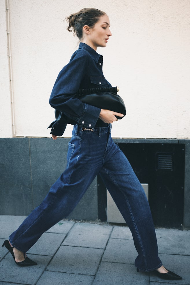 Straight High Jeans - Denim blue/Denim blue/Dark denim blue/Denim grey/White - 1