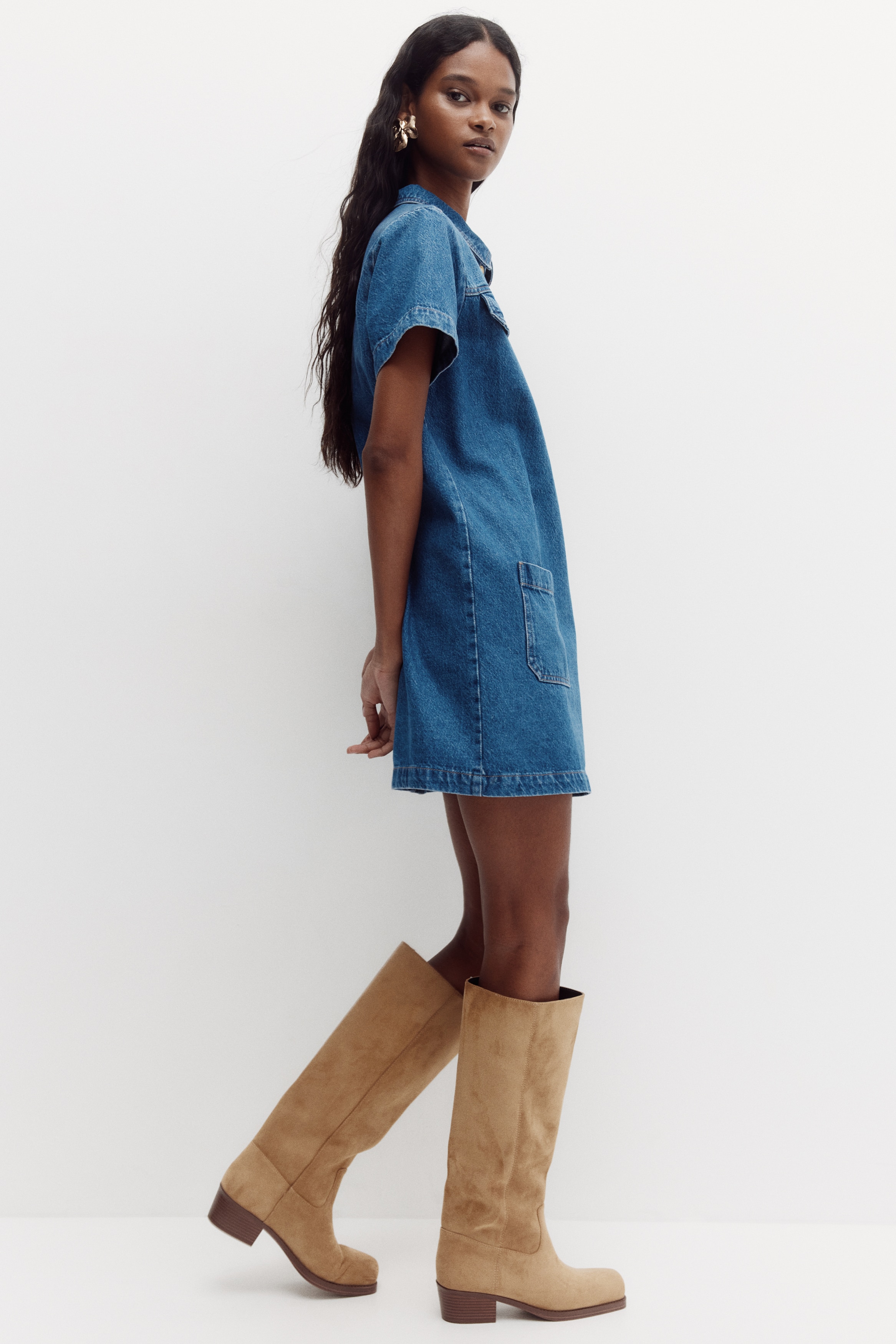 Denim Shirt Dresses | Oversized Denim Shirt Dresses