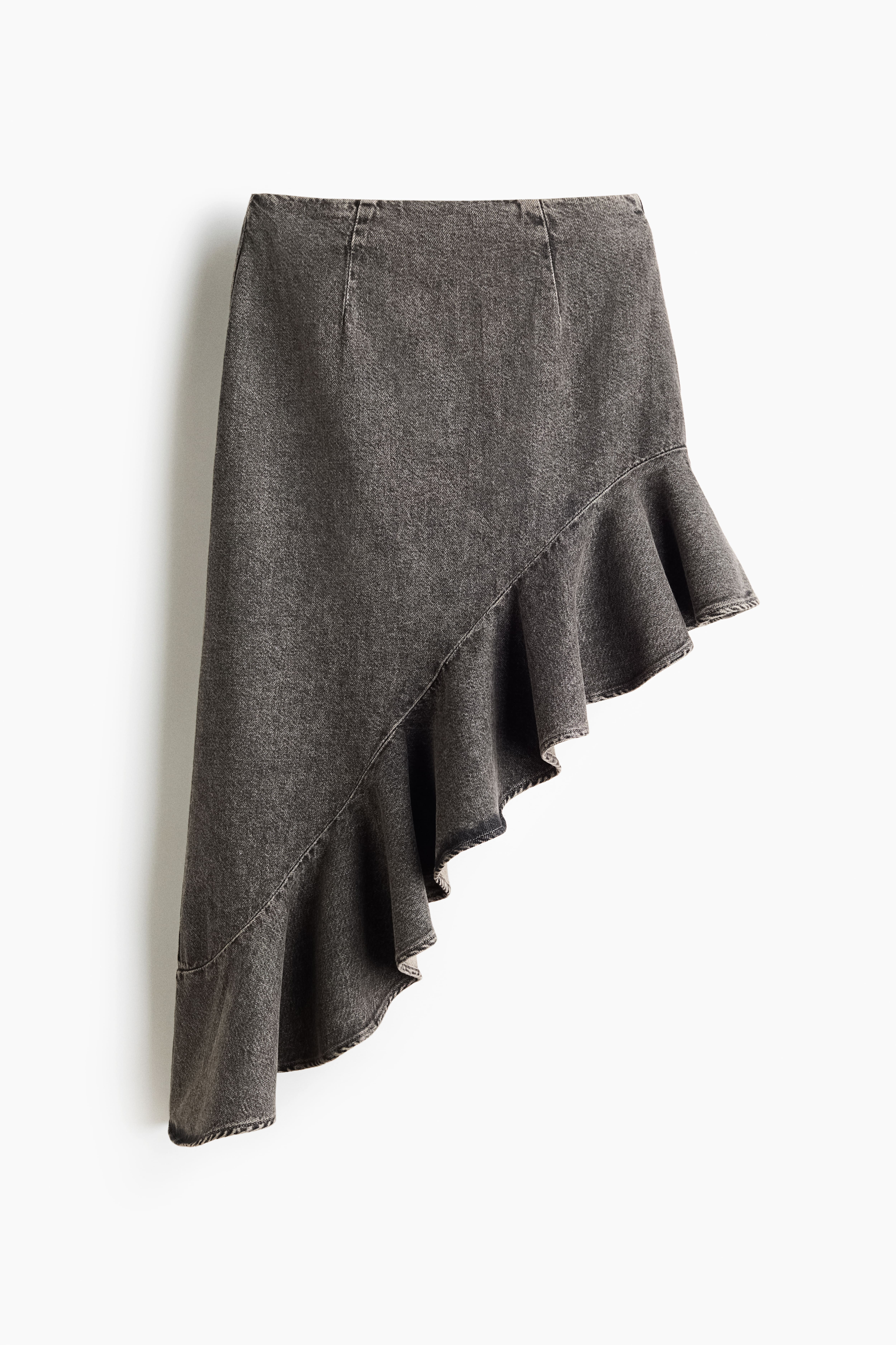 Asymmetric Denim Skirt