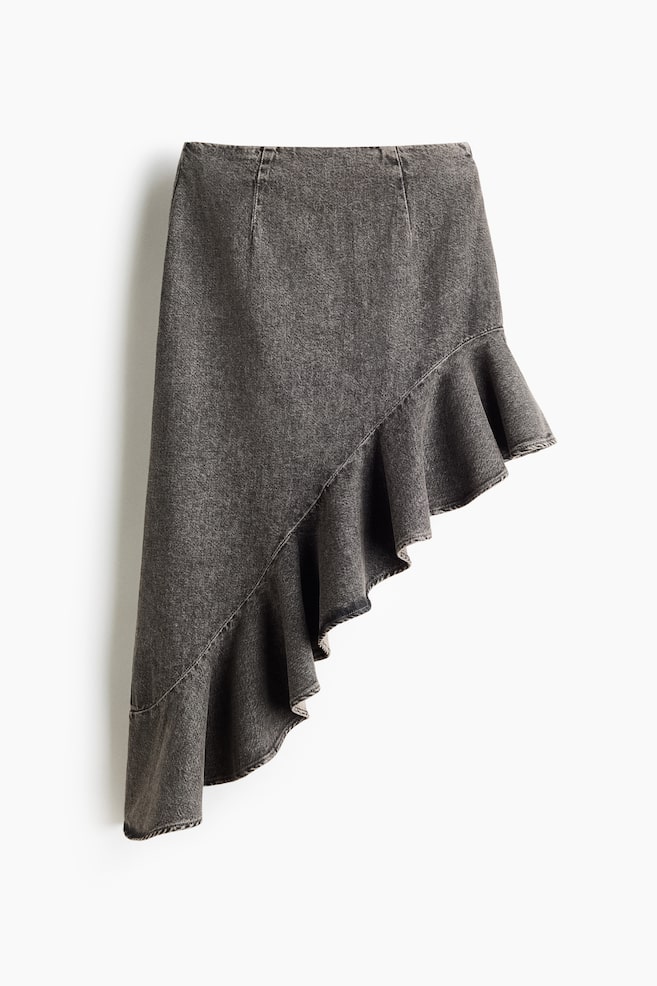 Asymmetric Denim Skirt - Dark denim gray/Light denim blue - 1