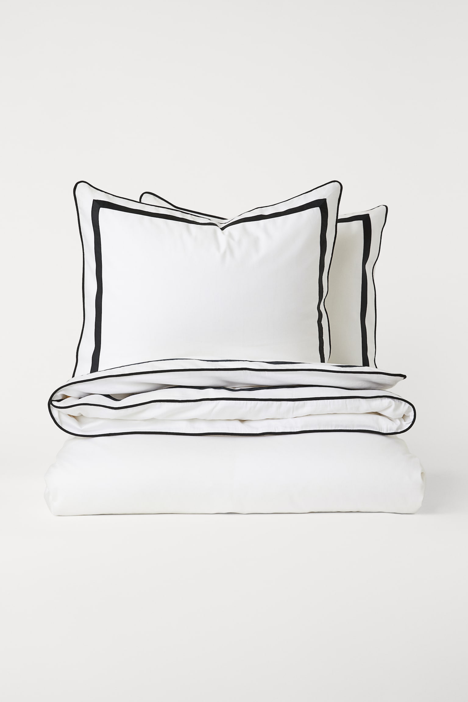 Egyptian cotton double duvet cover set - White - 3