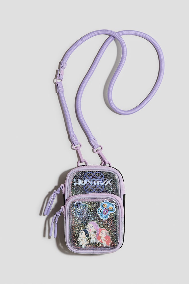 Print-motif crossbody bag - Black/KPop Demon Hunters/Black/Minecraft - 1