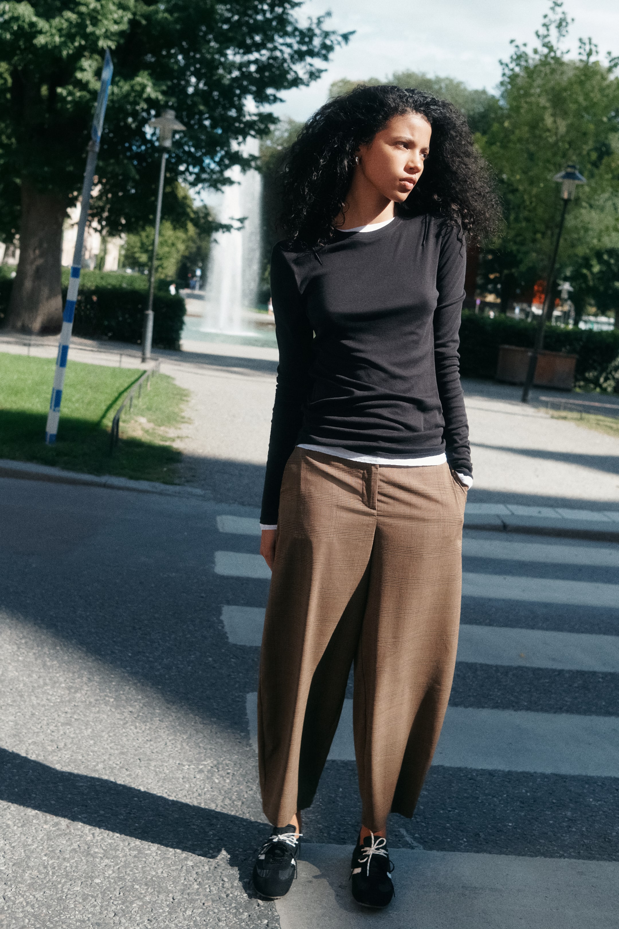 Dressy Barrel-Leg Pants