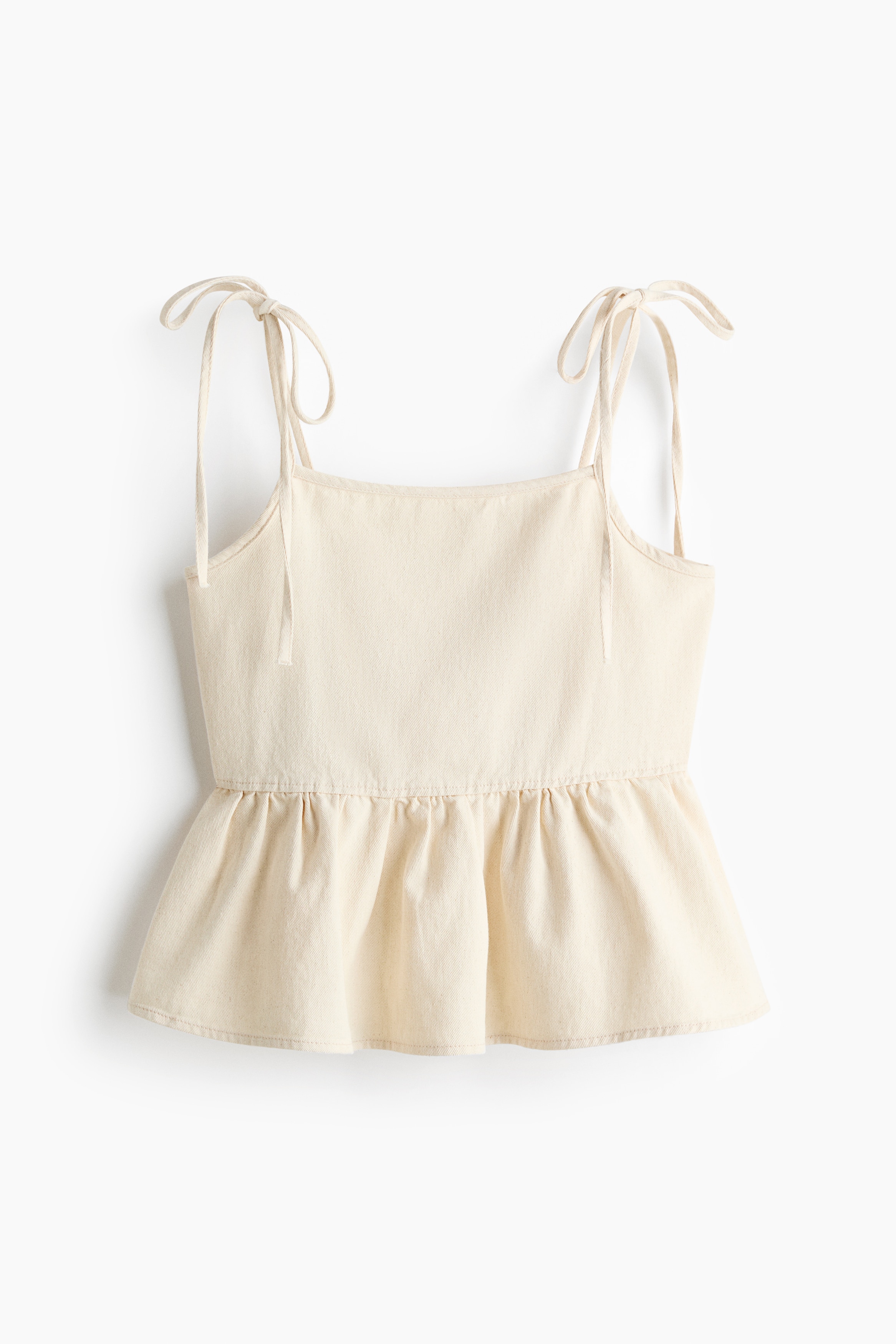 タイストラップトップス - クリーム/ダークデニムブルー/ブラック