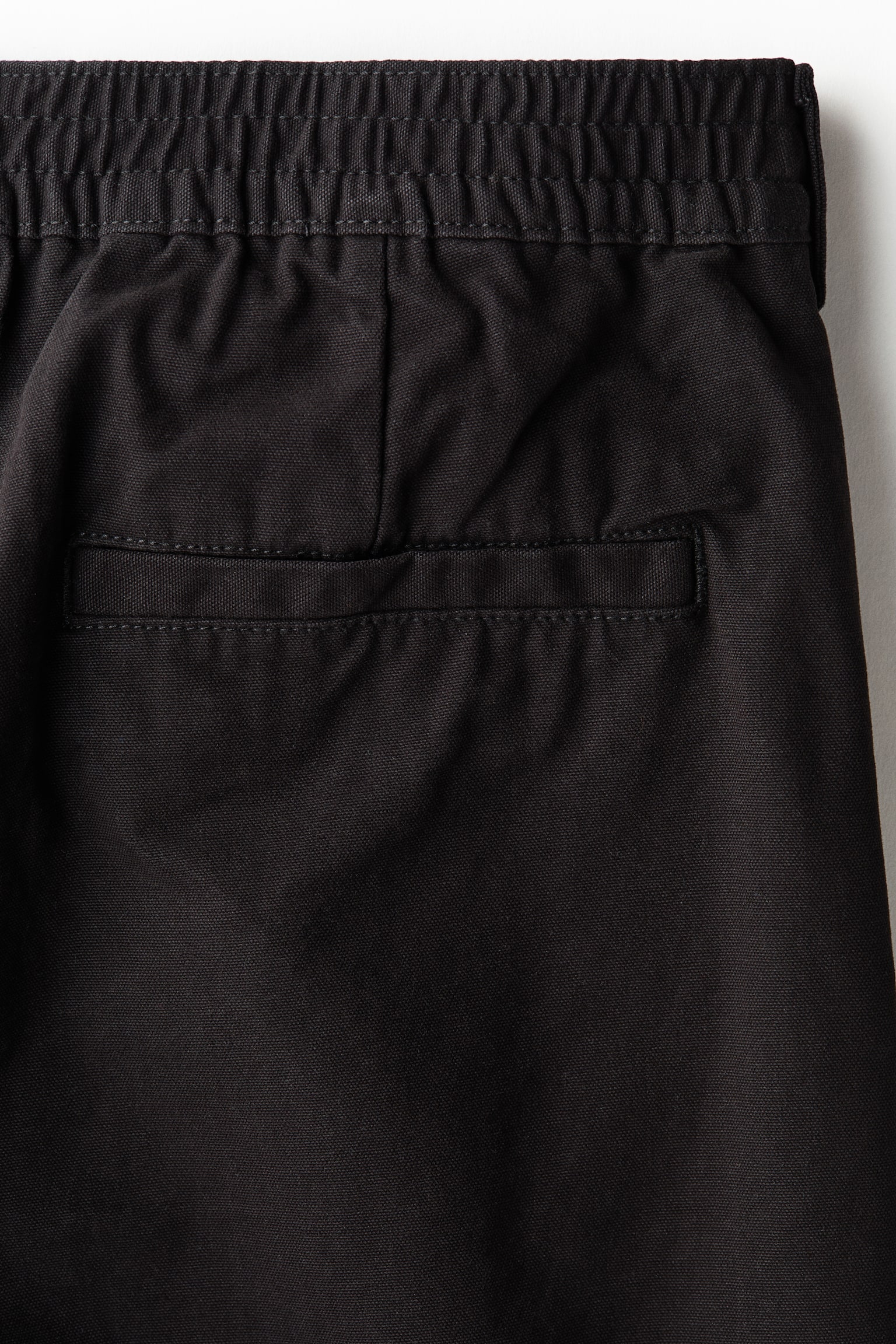 Relaxed Fit Cotton Chino shorts - Black/Beige - 4