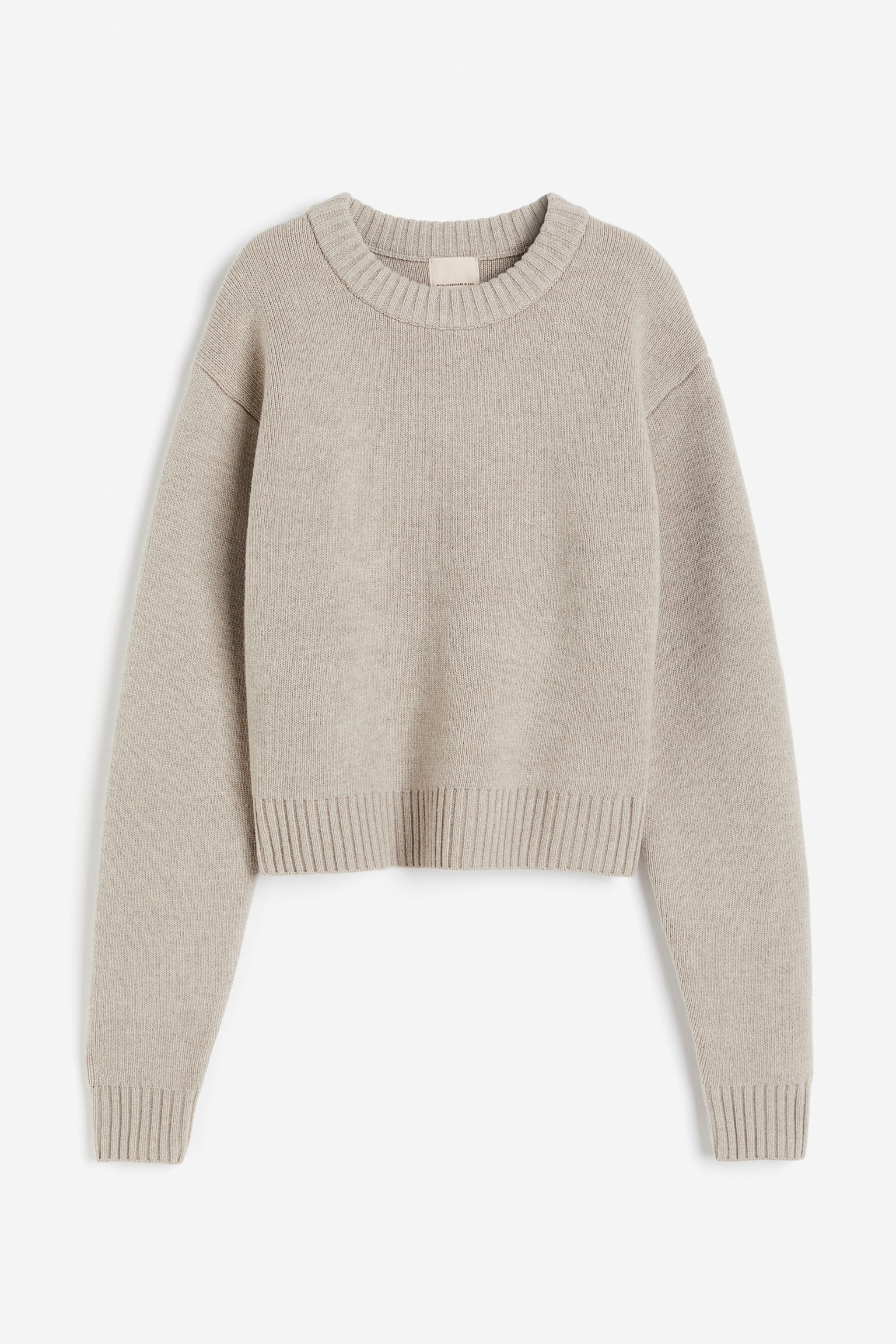 Cashmere-blend jumper - Greige - 2