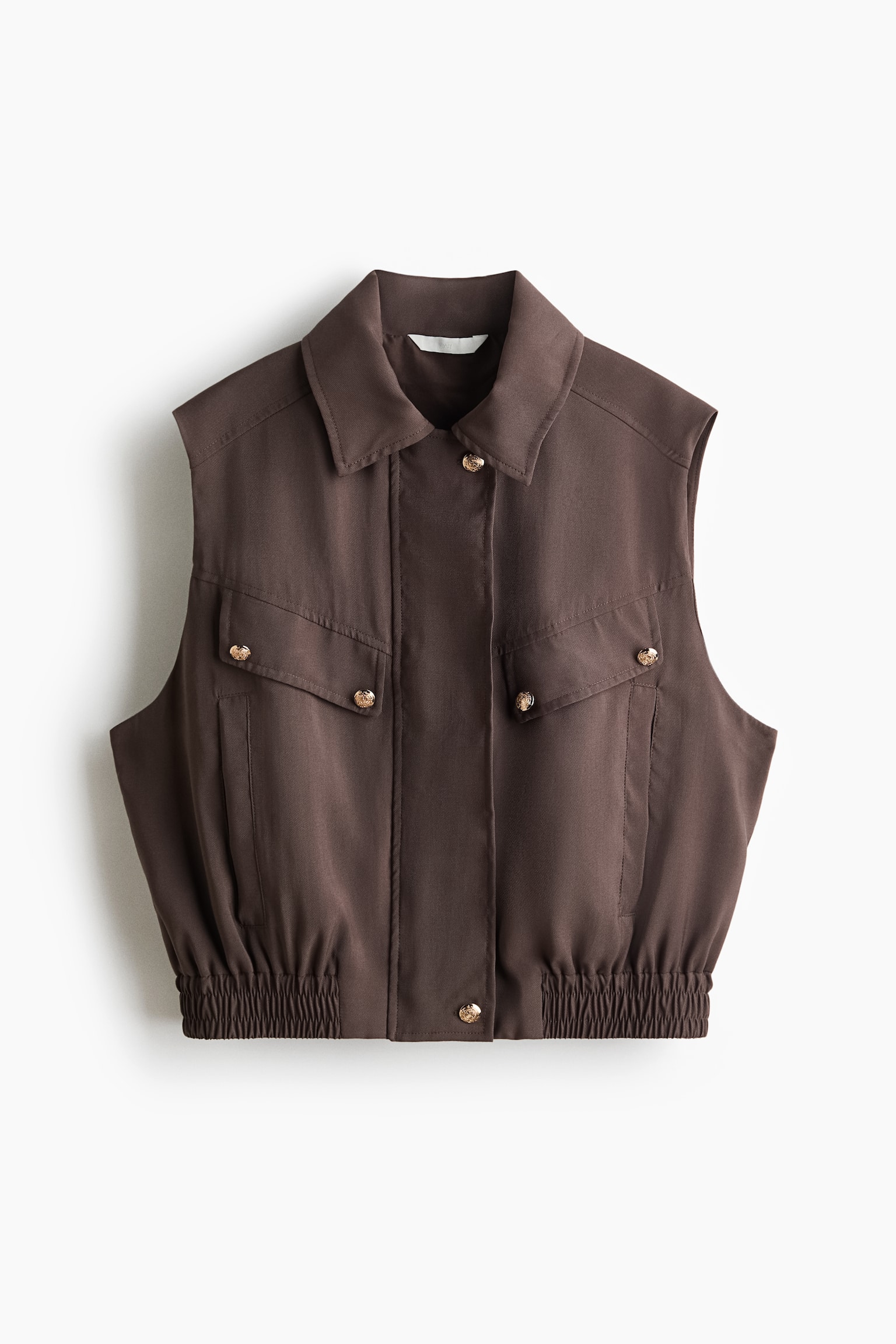 Veste sans manches en modal mélangé - Marron foncé