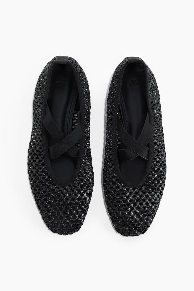 Braided Flats - Black/Light beige - 1