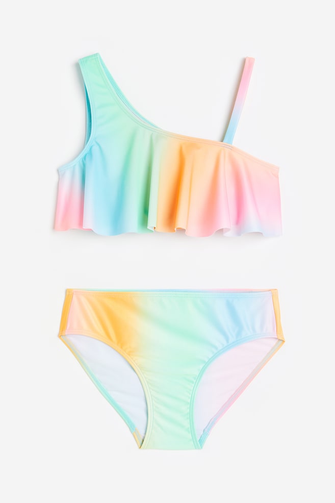 Flounced bikini - Turquoise/Ombre/Pink/Black - 1