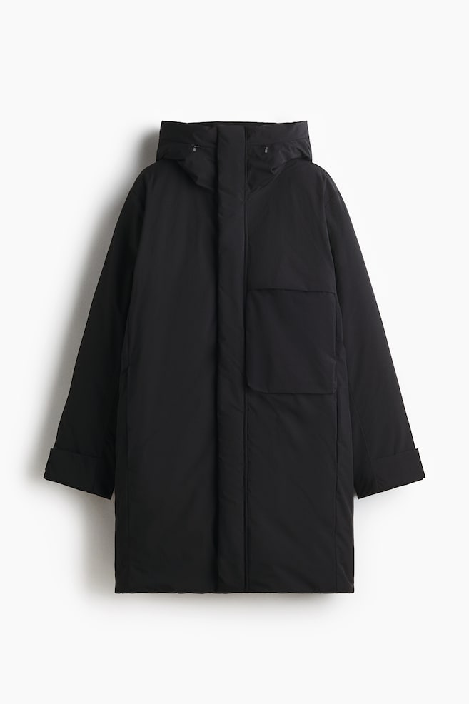 Regular Fit Padded parka with ThermoMove™ - Black/Beige - 1