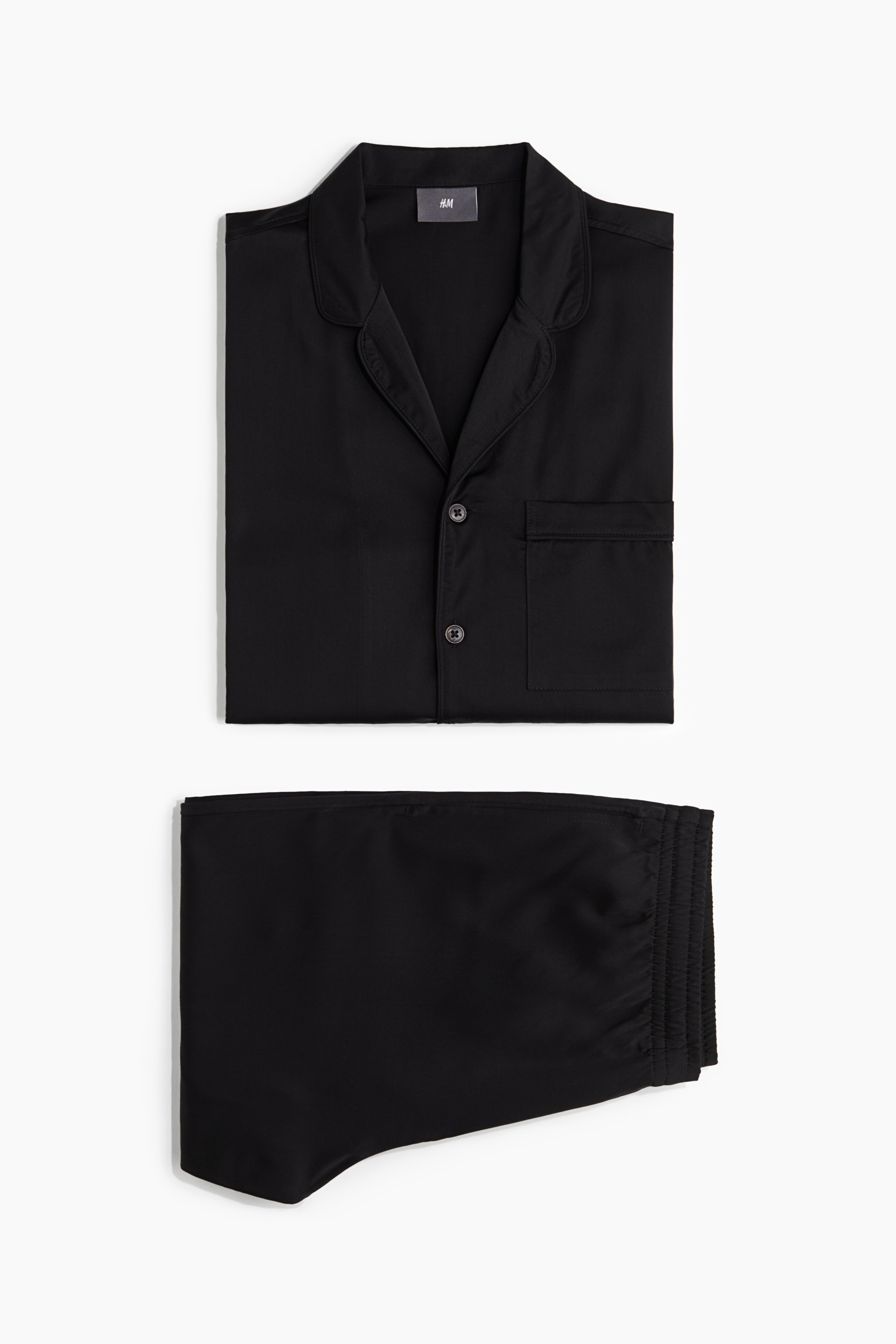Men - Black Pyjama shirt and bottoms - Size: XS  - H&M