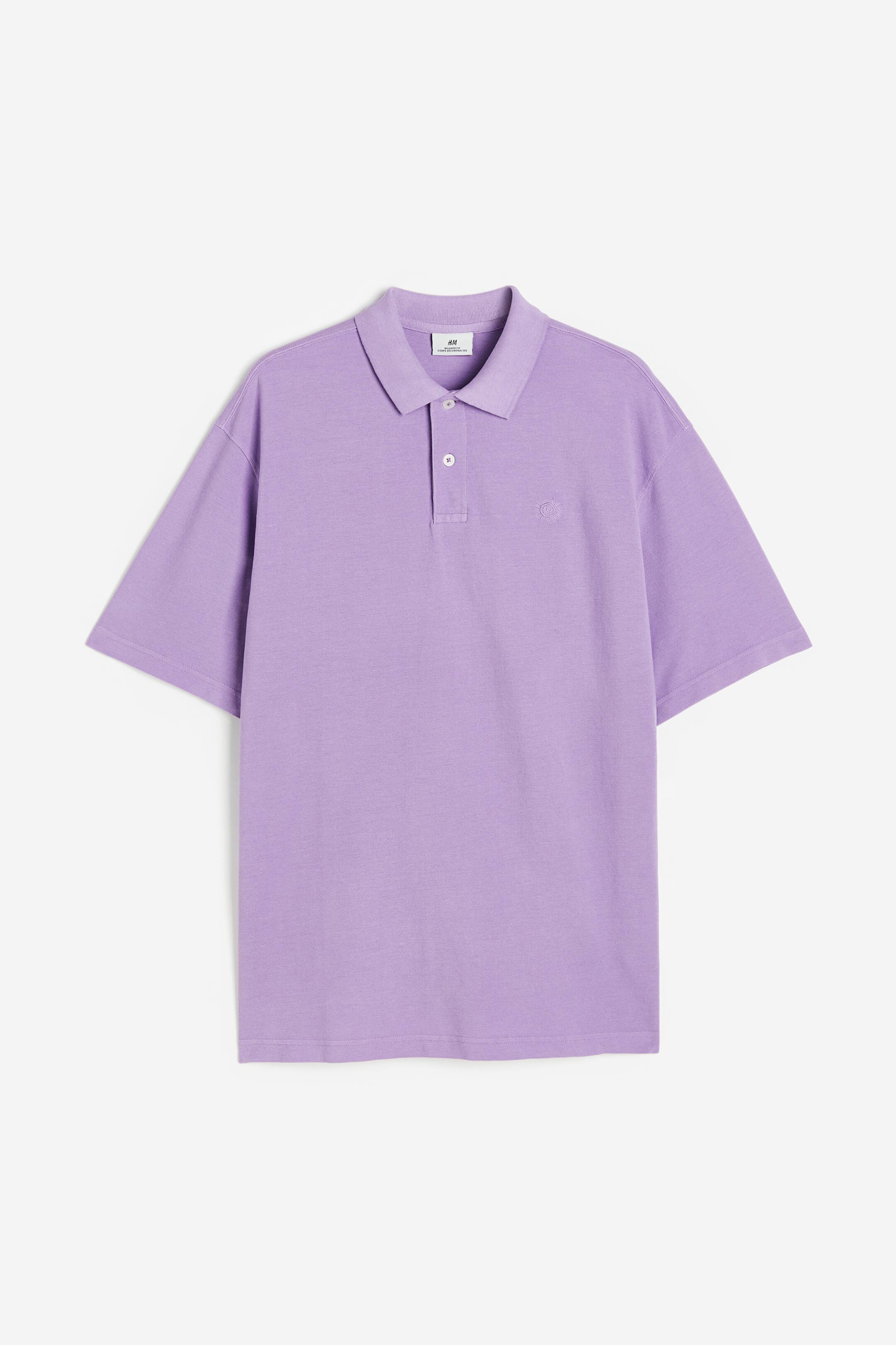 הצגת תמונה גדולה יותר: חולצת פולו Relaxed Fit - סגול - Men | H&M IL 1