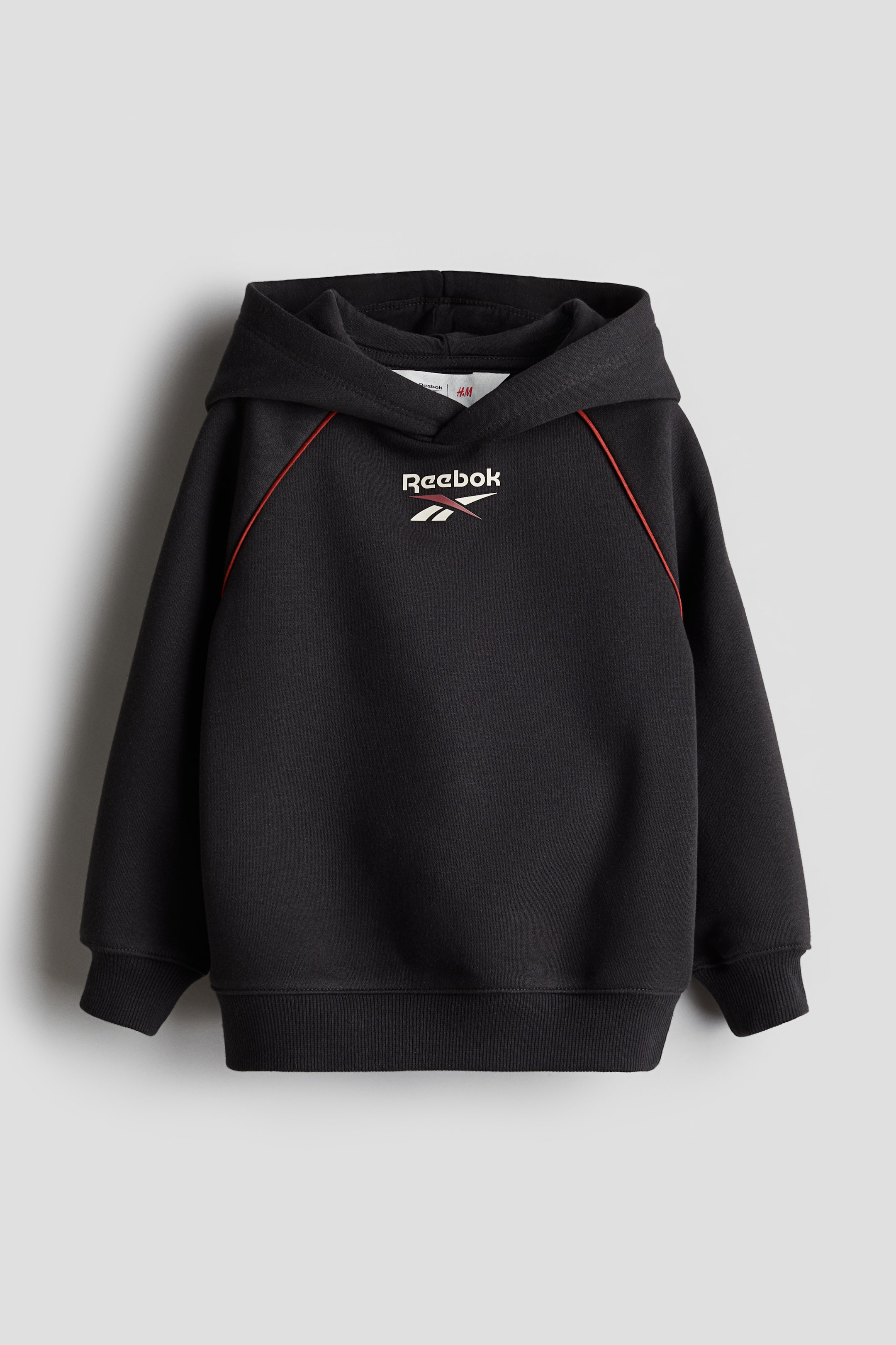 Printed Hoodie - Black/Reebok - Kids | H&M CA