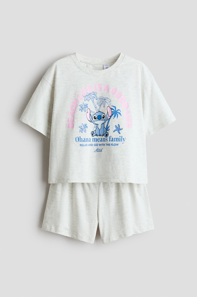 Pijama de algodón con diseño estampado - Gris claro/Lilo & Stitch/Rosa claro/Lilo & Stitch - 1