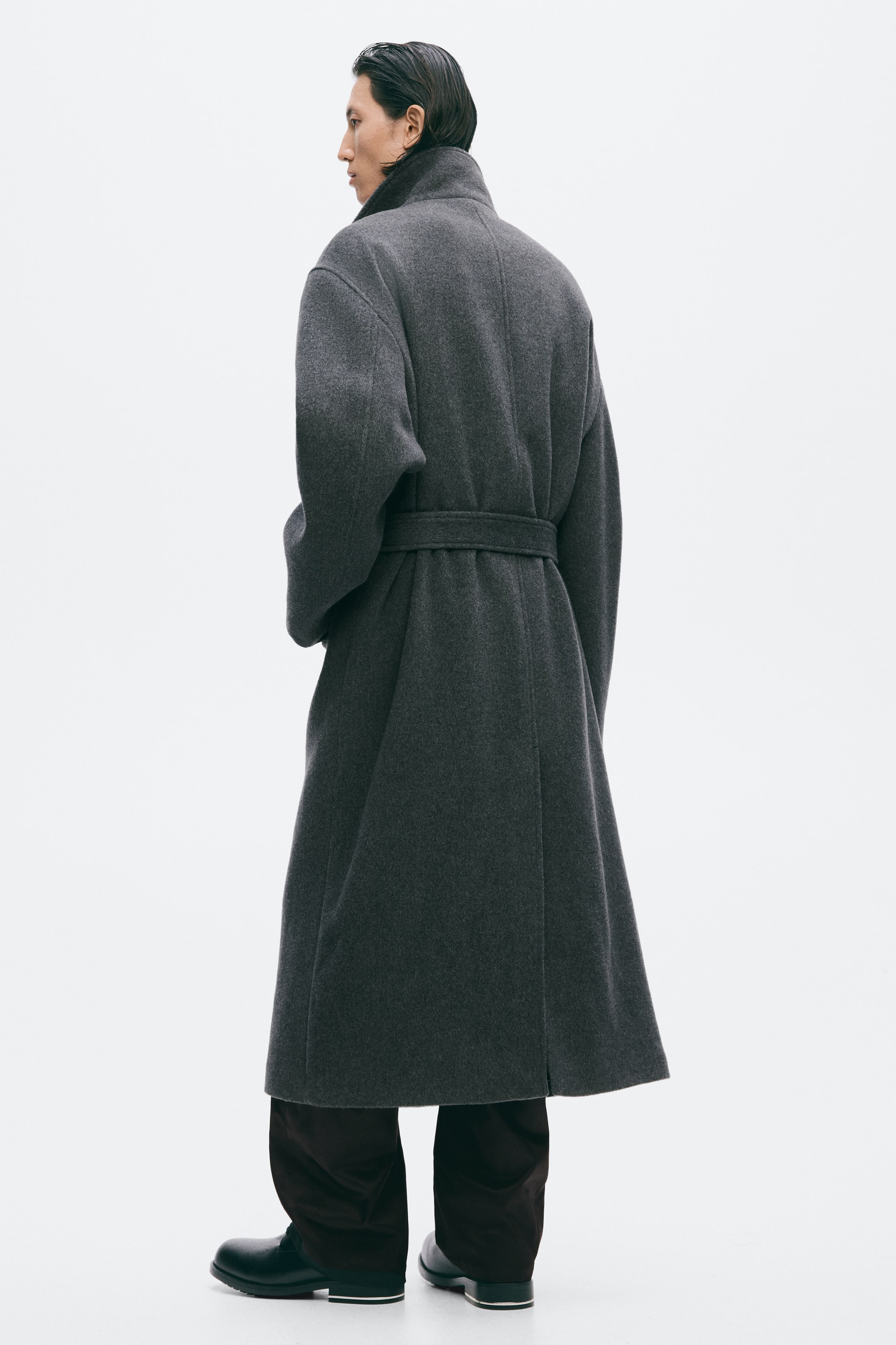 Belted Wool-Blend Coat
