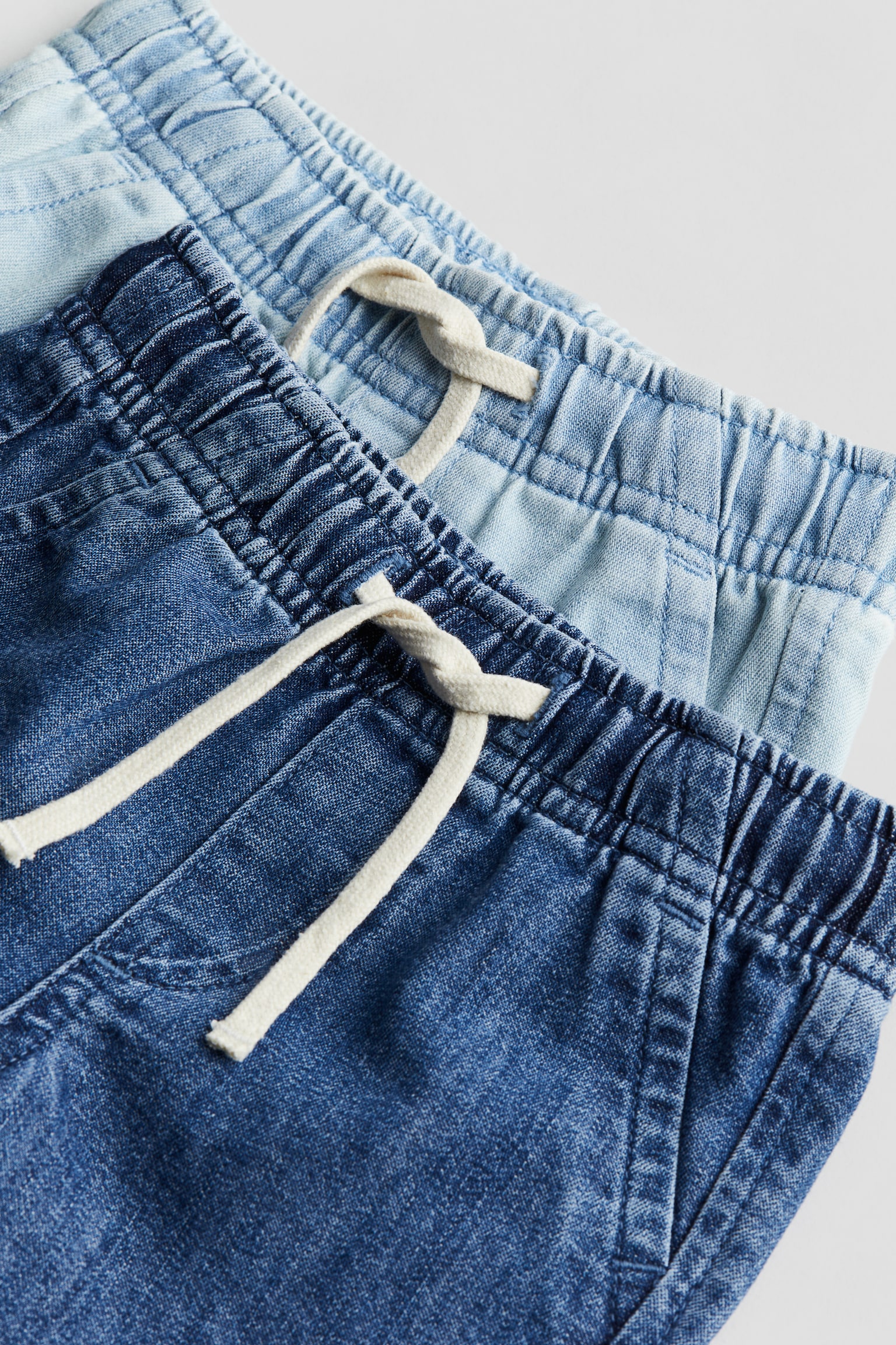 2-pack Denim Shorts - Denim blue/Light denim blue - 2