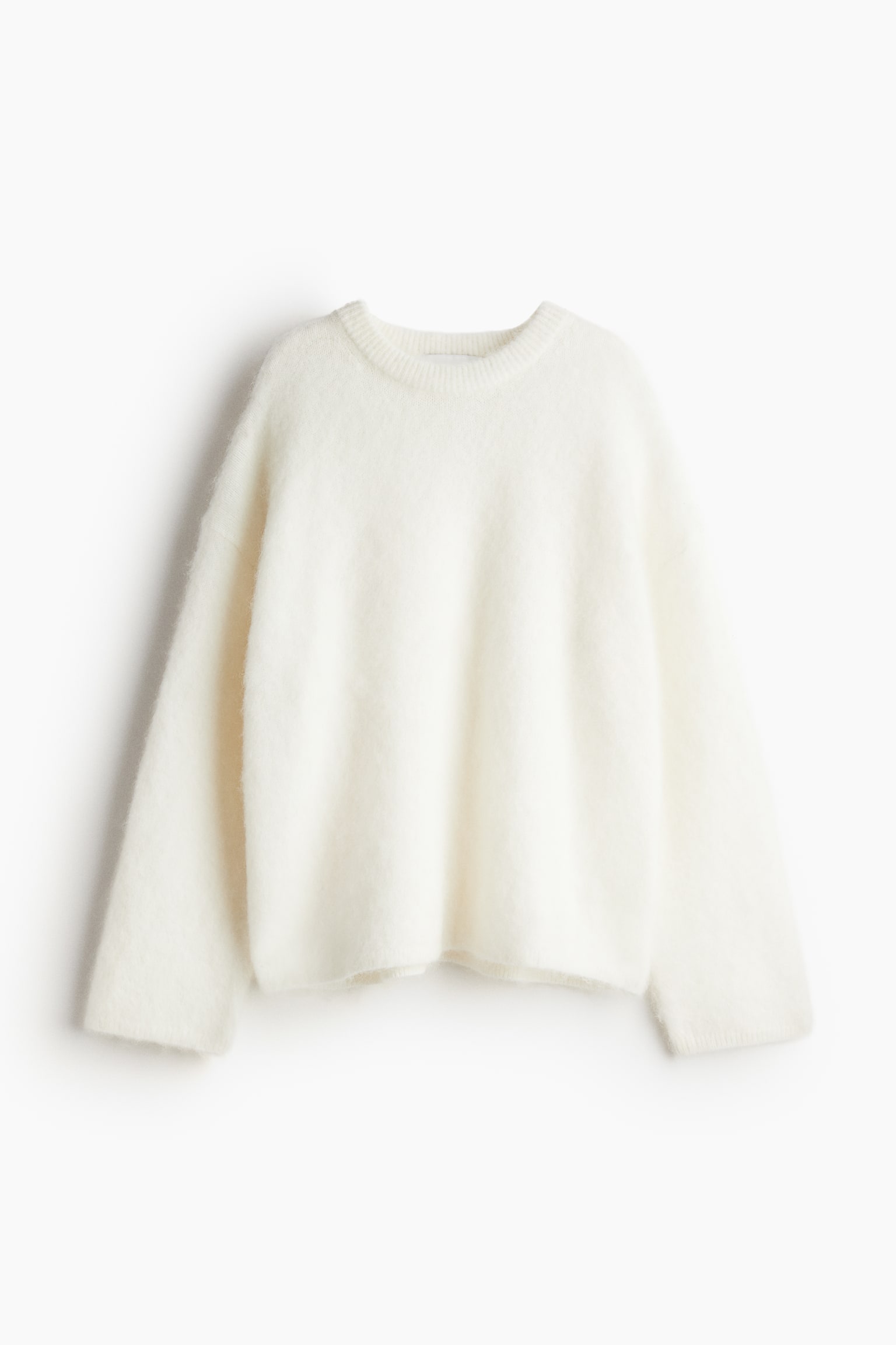 Oversized mohair-blend jumper - White/Light yellow/Light pink/Burgundy/Black/Dark khaki green striped - 2