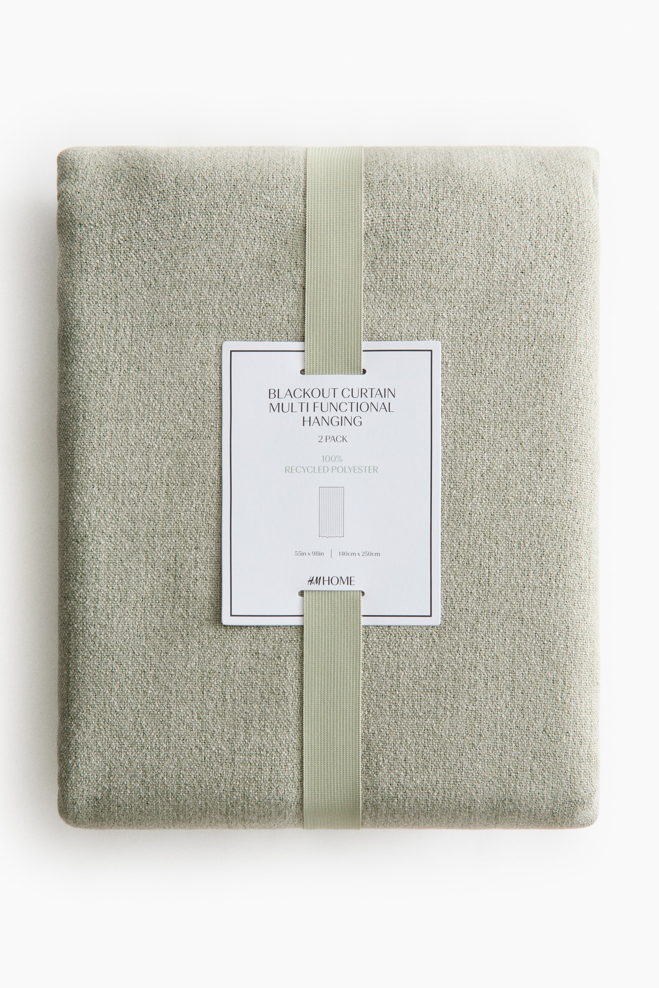 View larger image: 2-pack blackout curtain lengths - Sage green - Home All | H&M IN 2