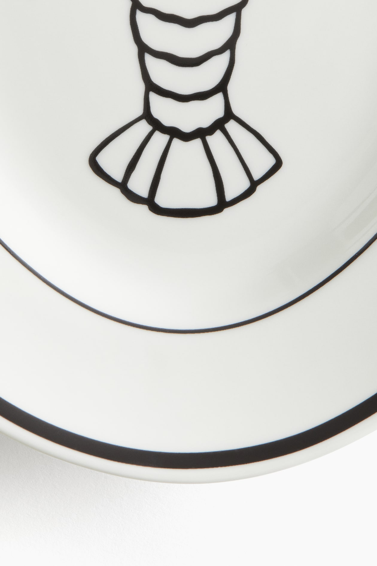 Assiettes à salade Apilco Flora : porcelaine blanche française avec bord argenté (Ensemble de 4) - France