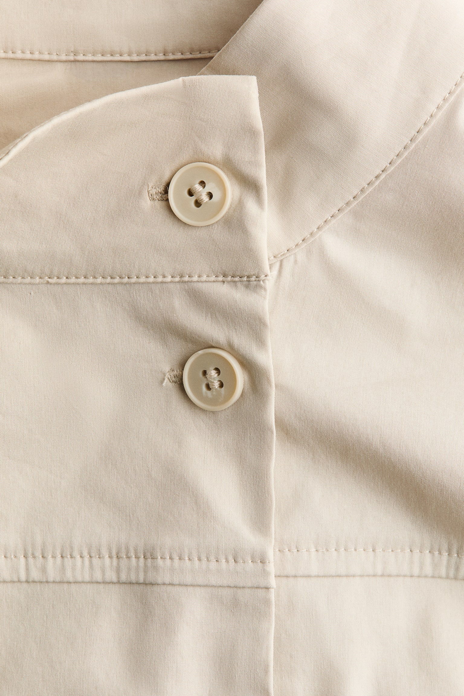 Женский топ H&M Button-Front Top, цвет: Светлый бежевый — фото 7