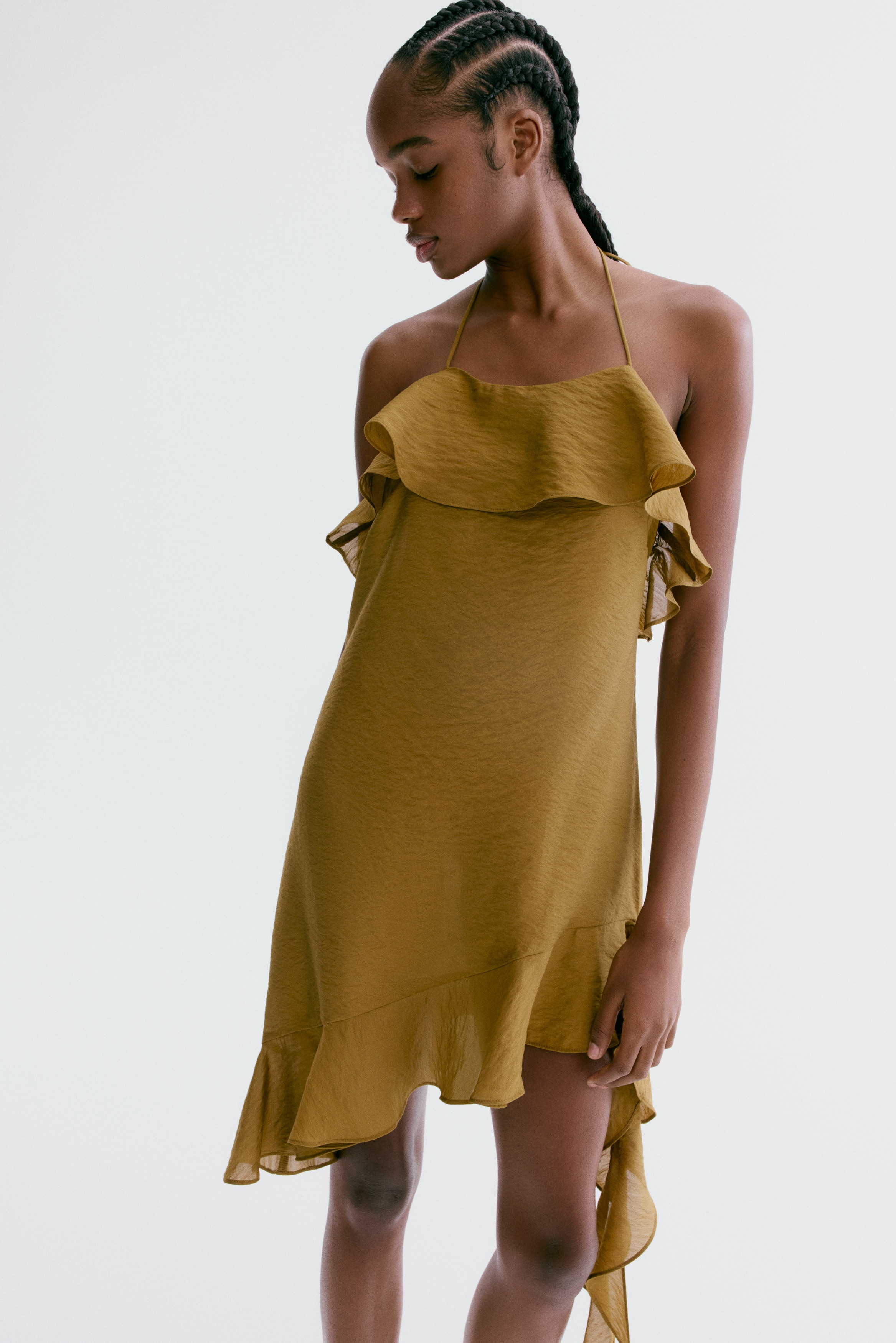 brown fur dress Winter Muse Dress – Malliny main image 1
