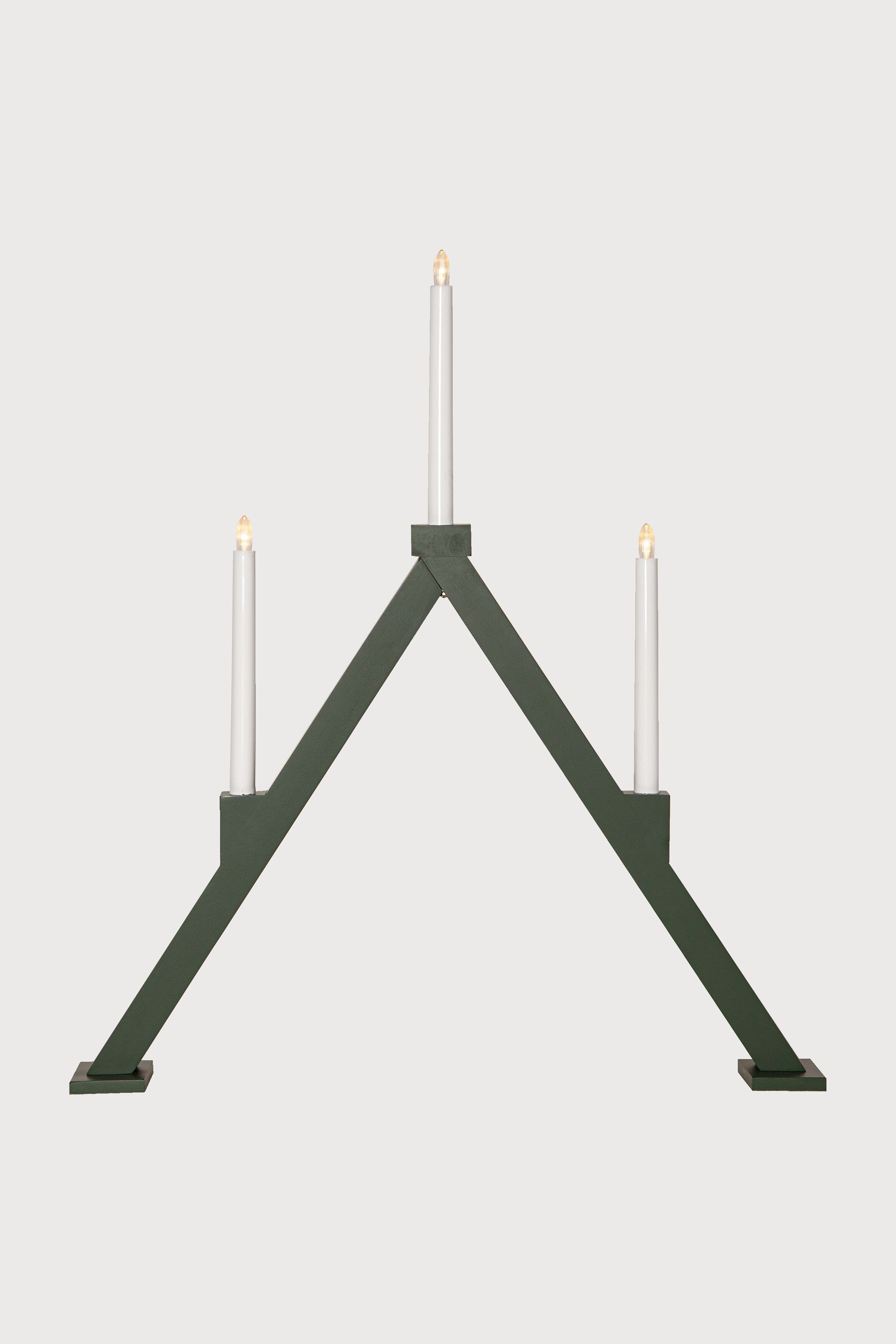 Star Trading - Candelabro A Batteria Vika Con 3 Led - Verde