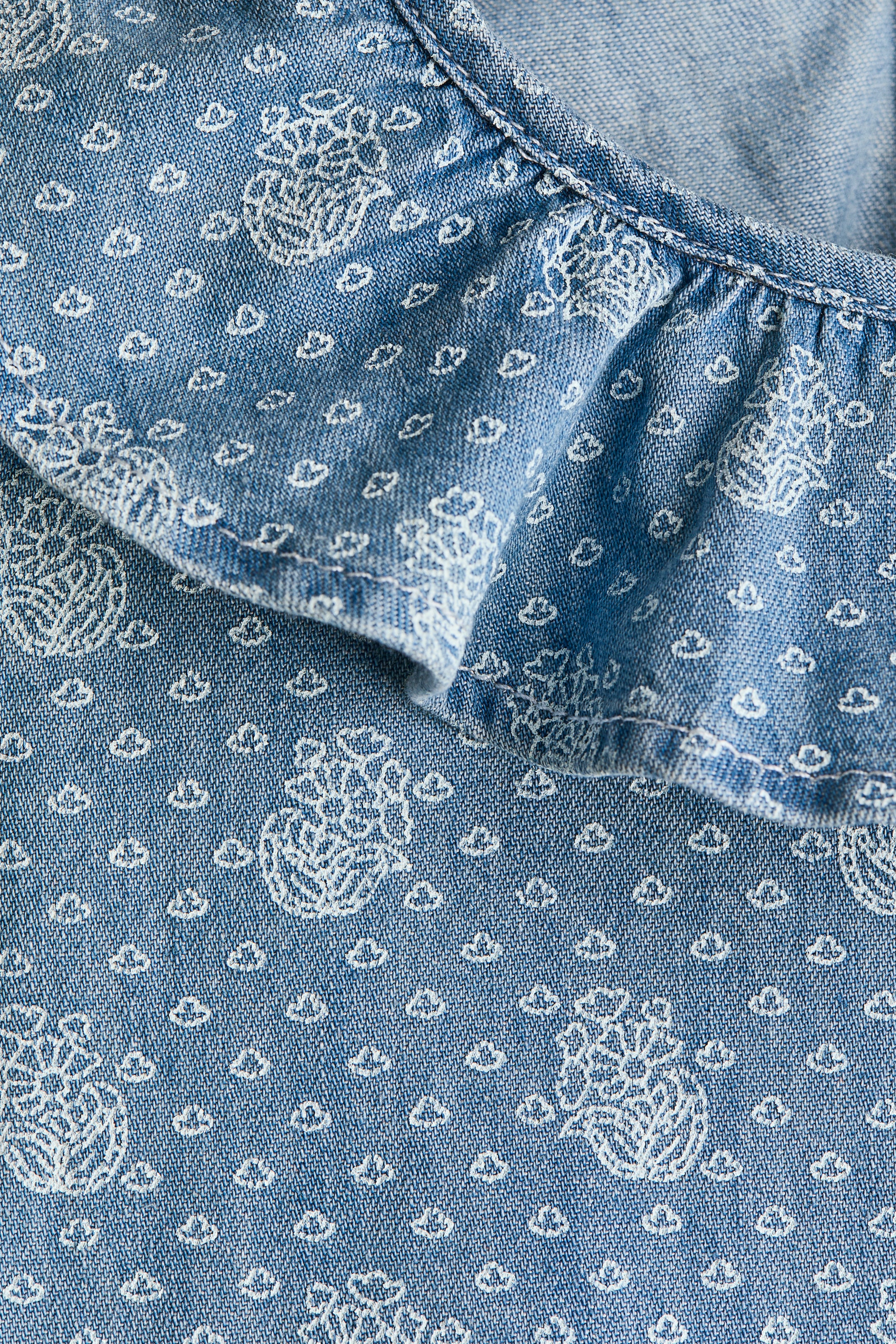 Robe en denim imprimé