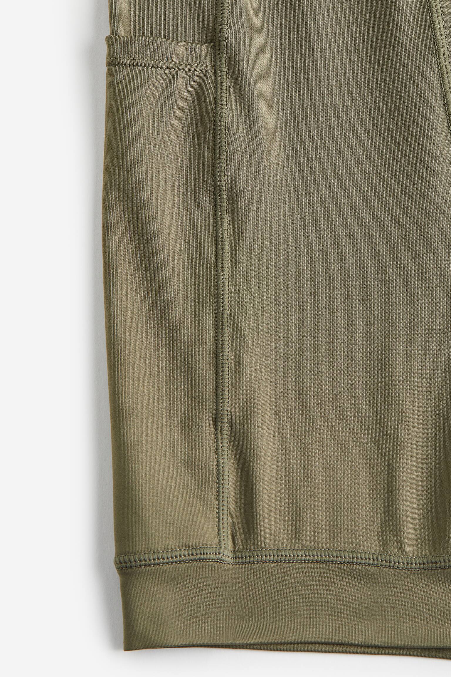 DryMove™ Double Layer Running Shorts - Khaki green/Pattern/Khaki green/Light brown/Pattern/Black - 3