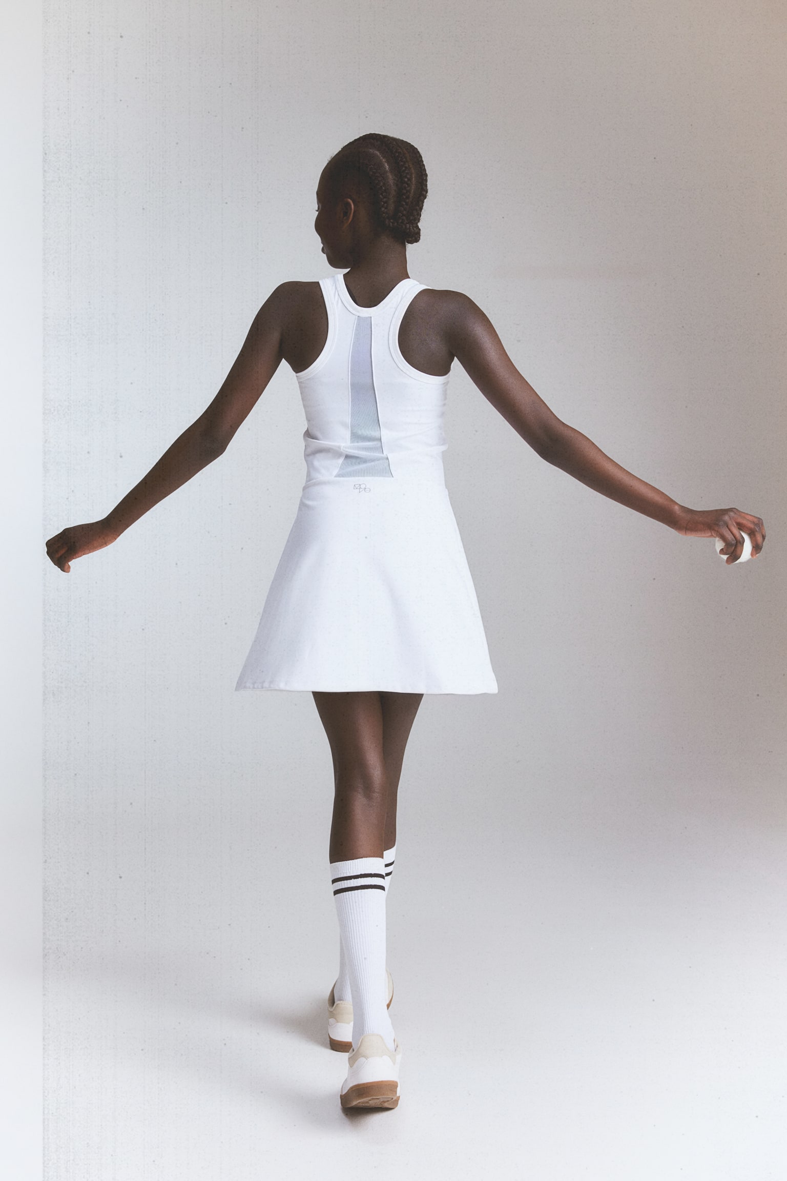 Tennis dress in DryMove™ - White/Black - 9