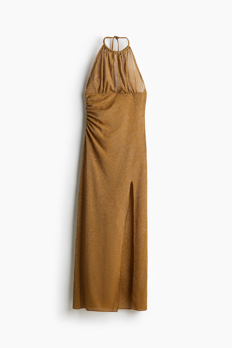 Drapirana haljina s halter izrezom