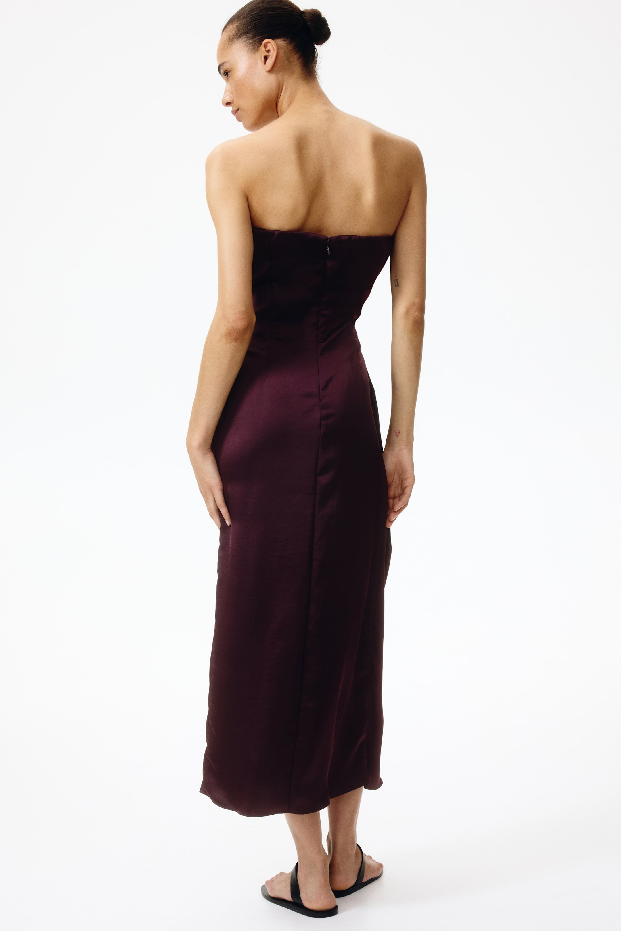 Satin Bandeau Dress