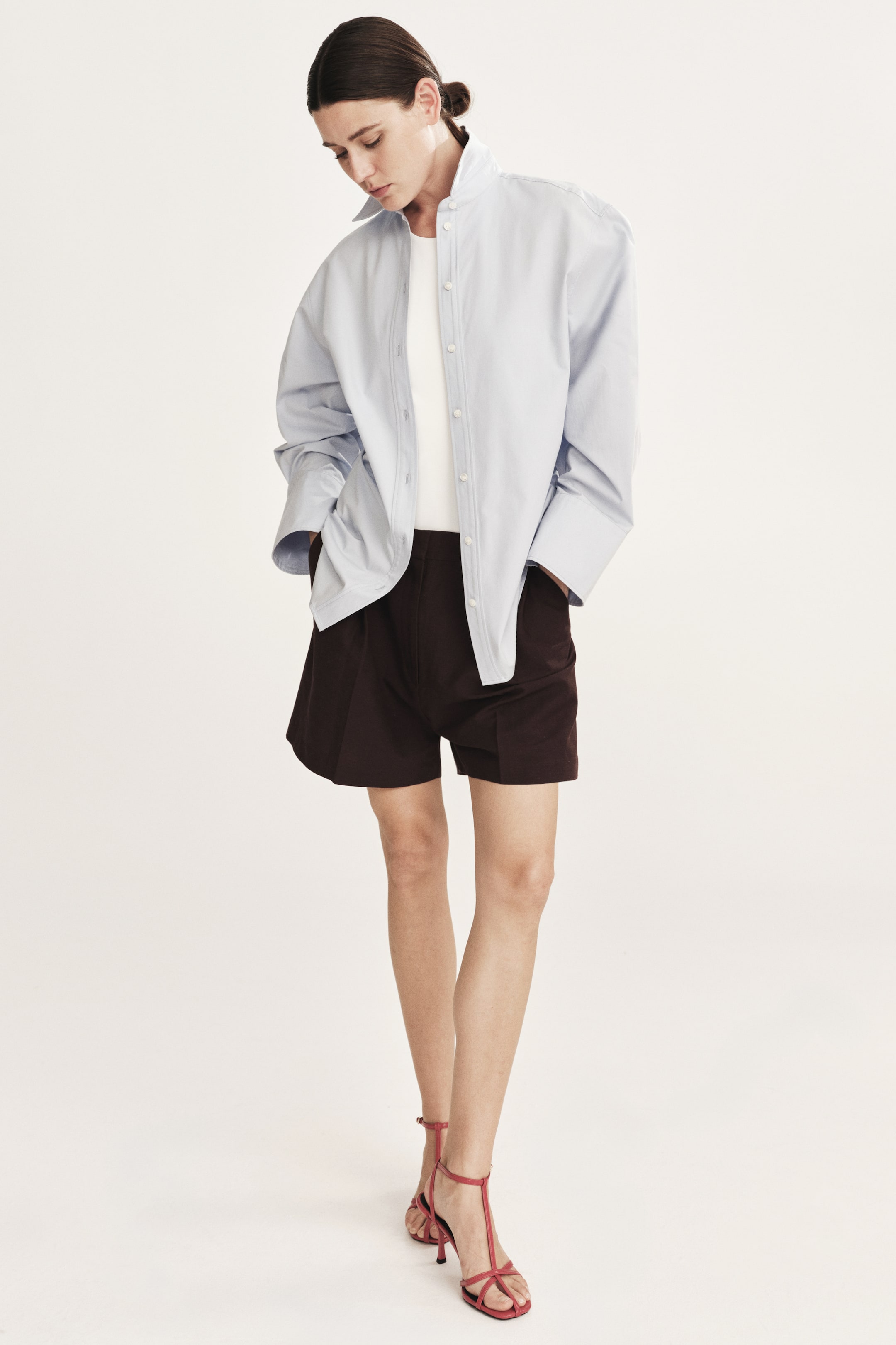 Женские шорты H&M Dressy Linen-Blend Shorts — фото 7