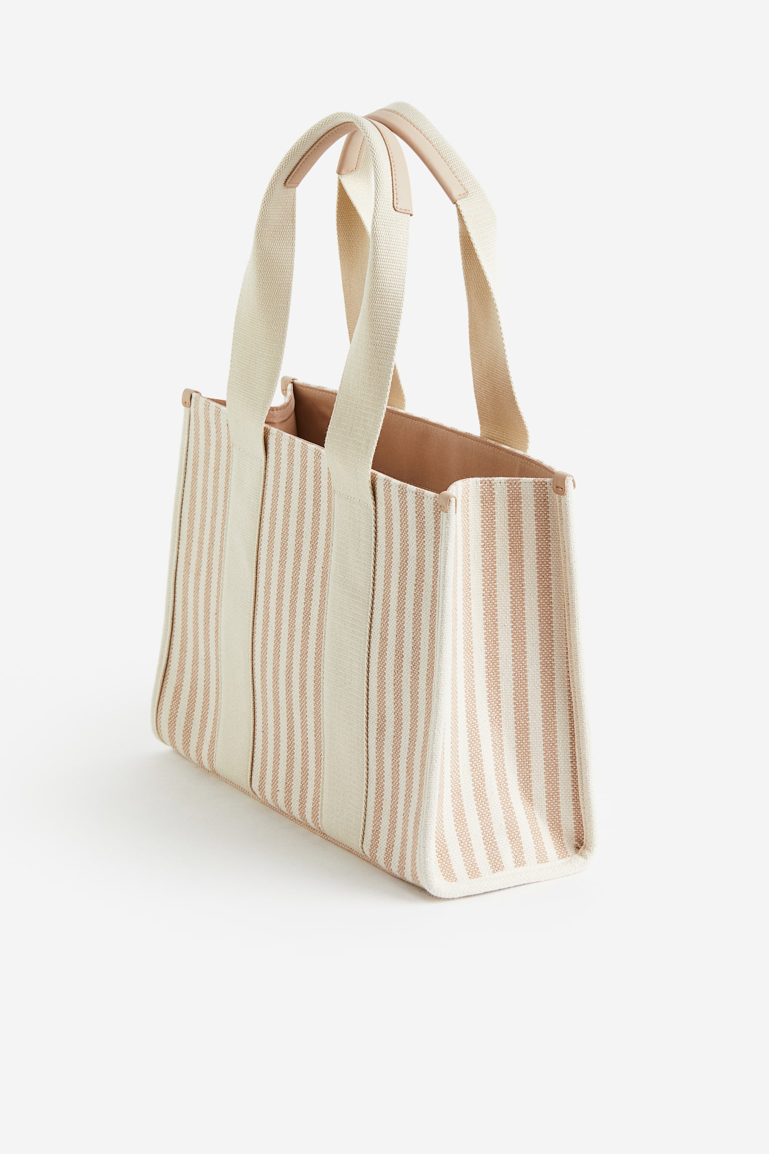 Jute Blend Shopper - Beige/Stripe/Beige - 4