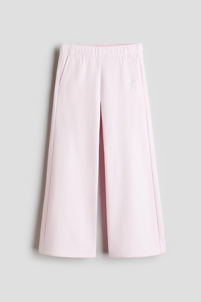 Joggpants mit geradem Bein - Blassrosa/Hellgraumeliert/Hund/Hellblau/Schleife - 1