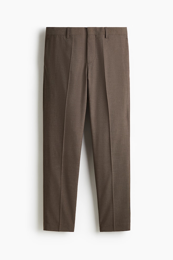 Slim-Fit Suit Pants - Brown/Taupe/Light beige/Khaki green - 1
