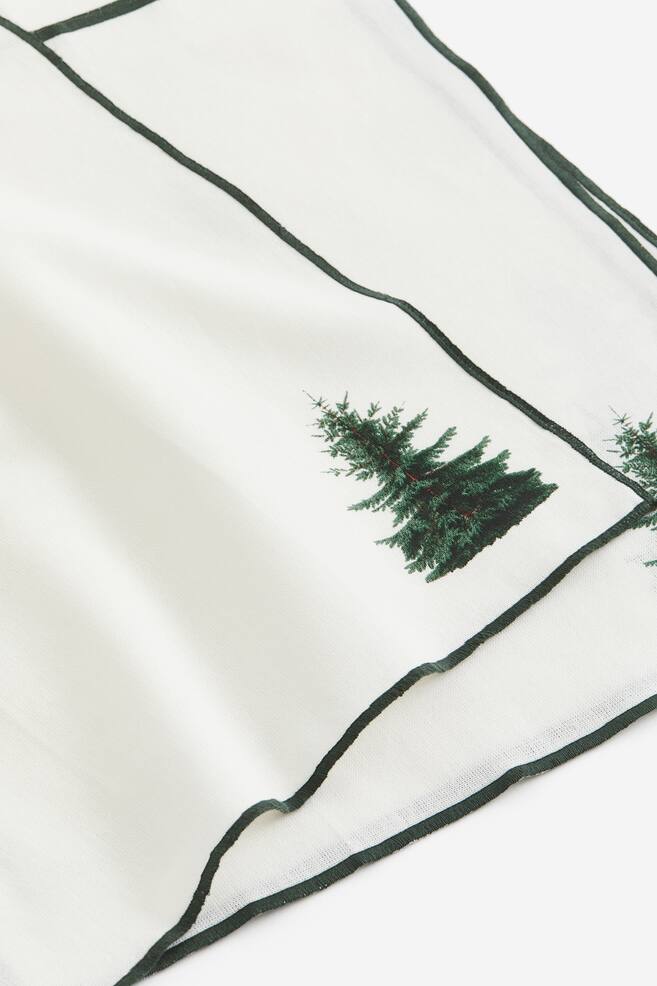 4-pack print-motif napkins - White/Christmas tree - 2