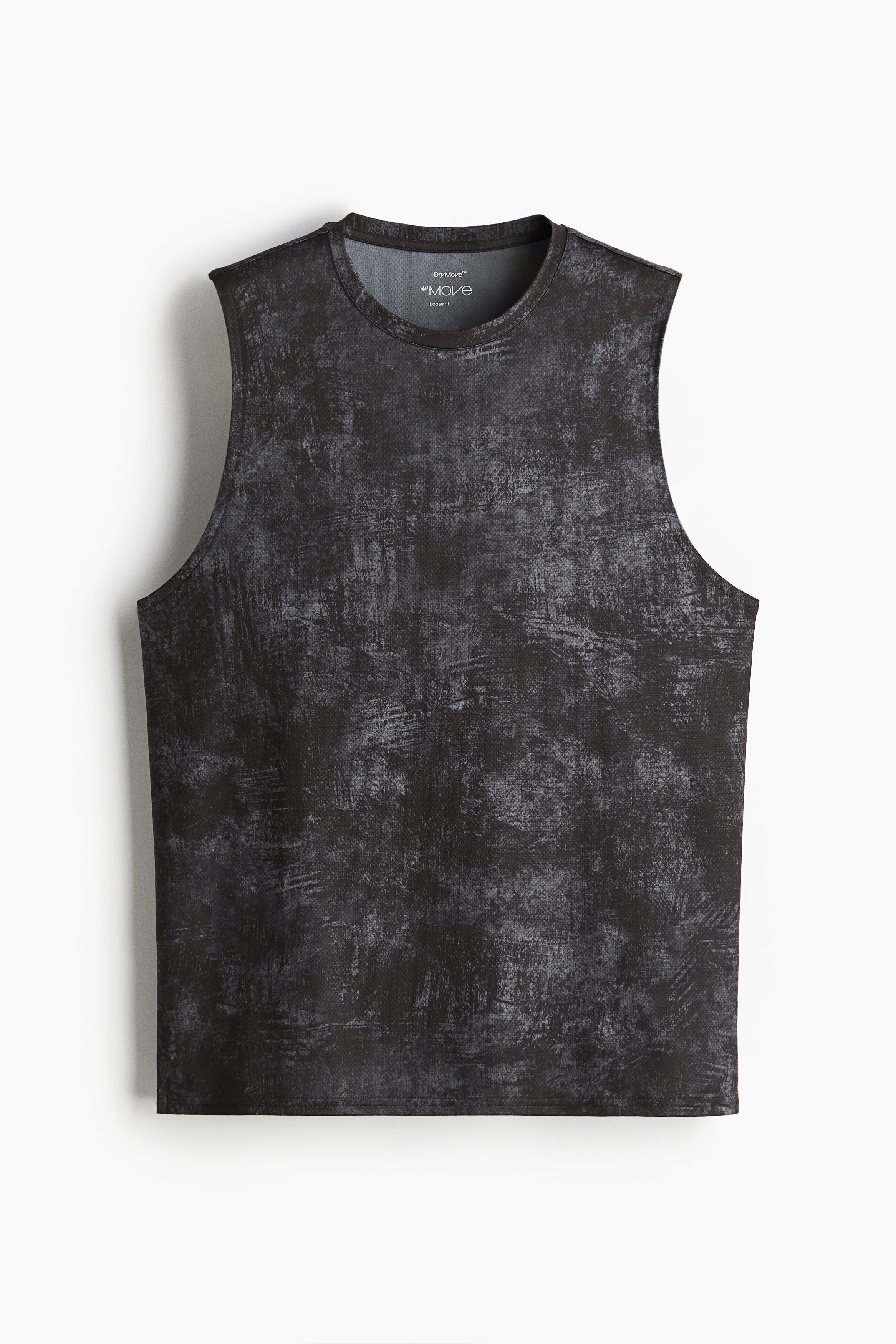 Regular Fit Sports vest top with DryMove™ - Dark grey/Patterned/Black/Light burgundy