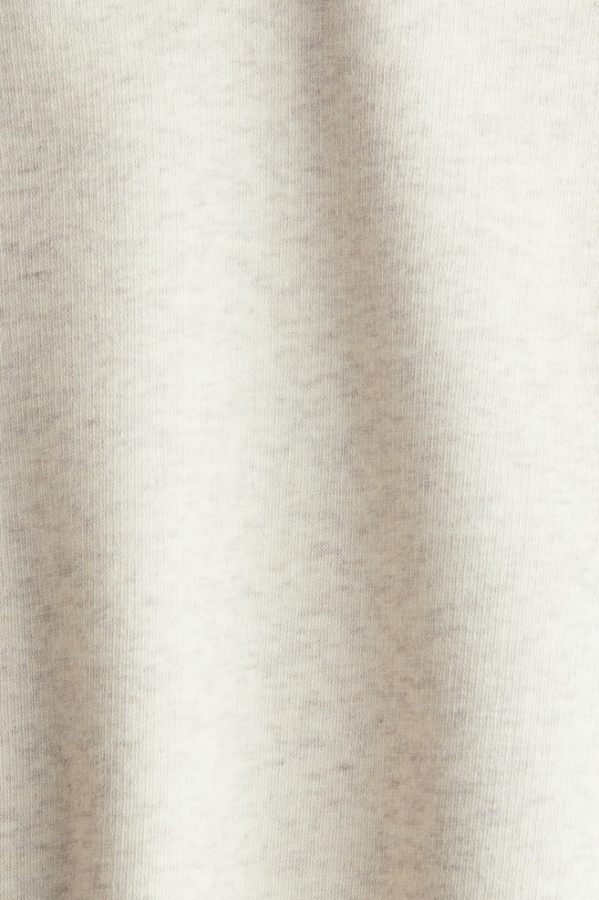 Oversized brushed-inside sweatshirt-Cream - 2